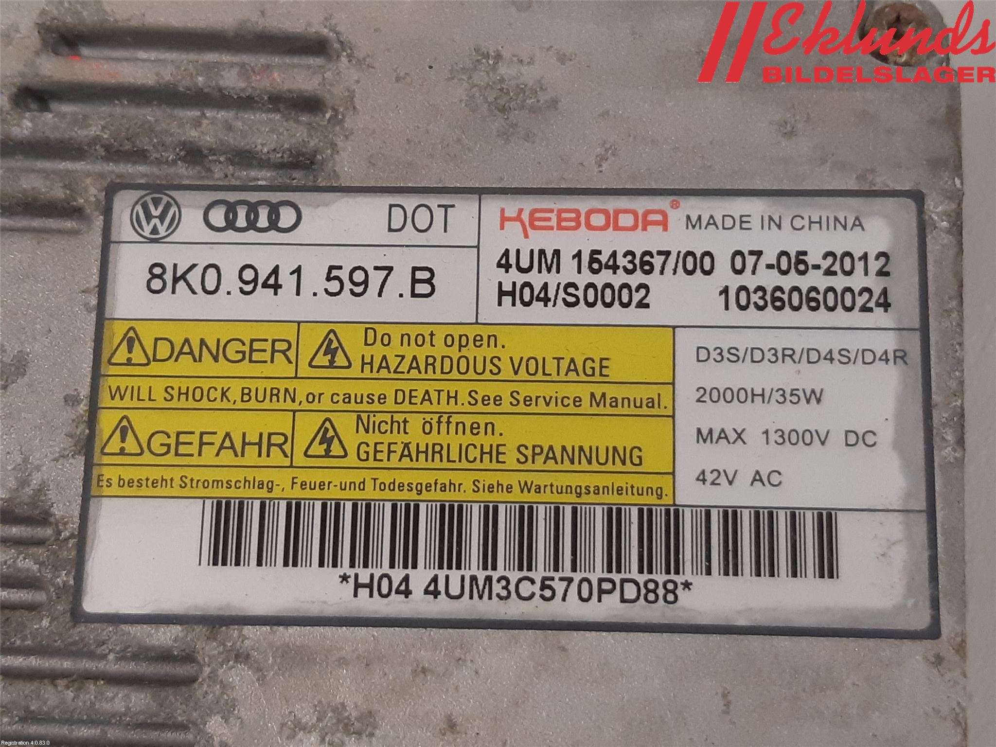 Volkswagen VW PASSAT 11-14 Styrenhet Strålkastare