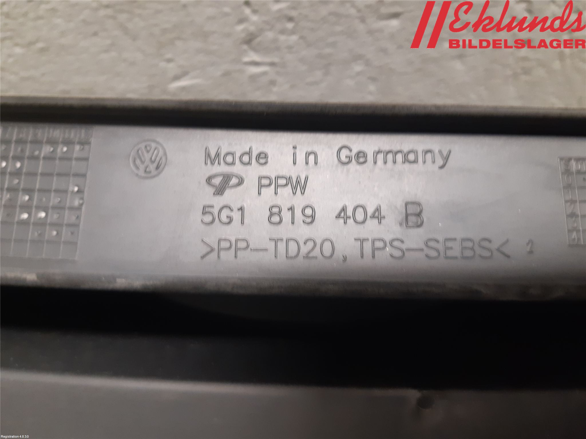 Volkswagen VW GOLF / E-GOLF VII 13-20 Torpedplåt-Torpedplast