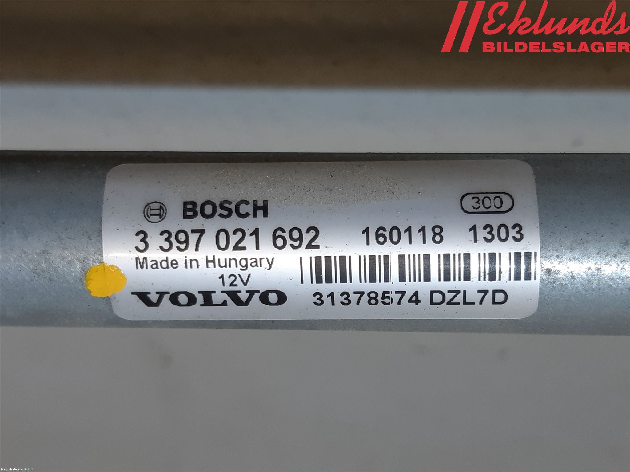 Volvo V40 12-19 Torkarmekanism Vindruta