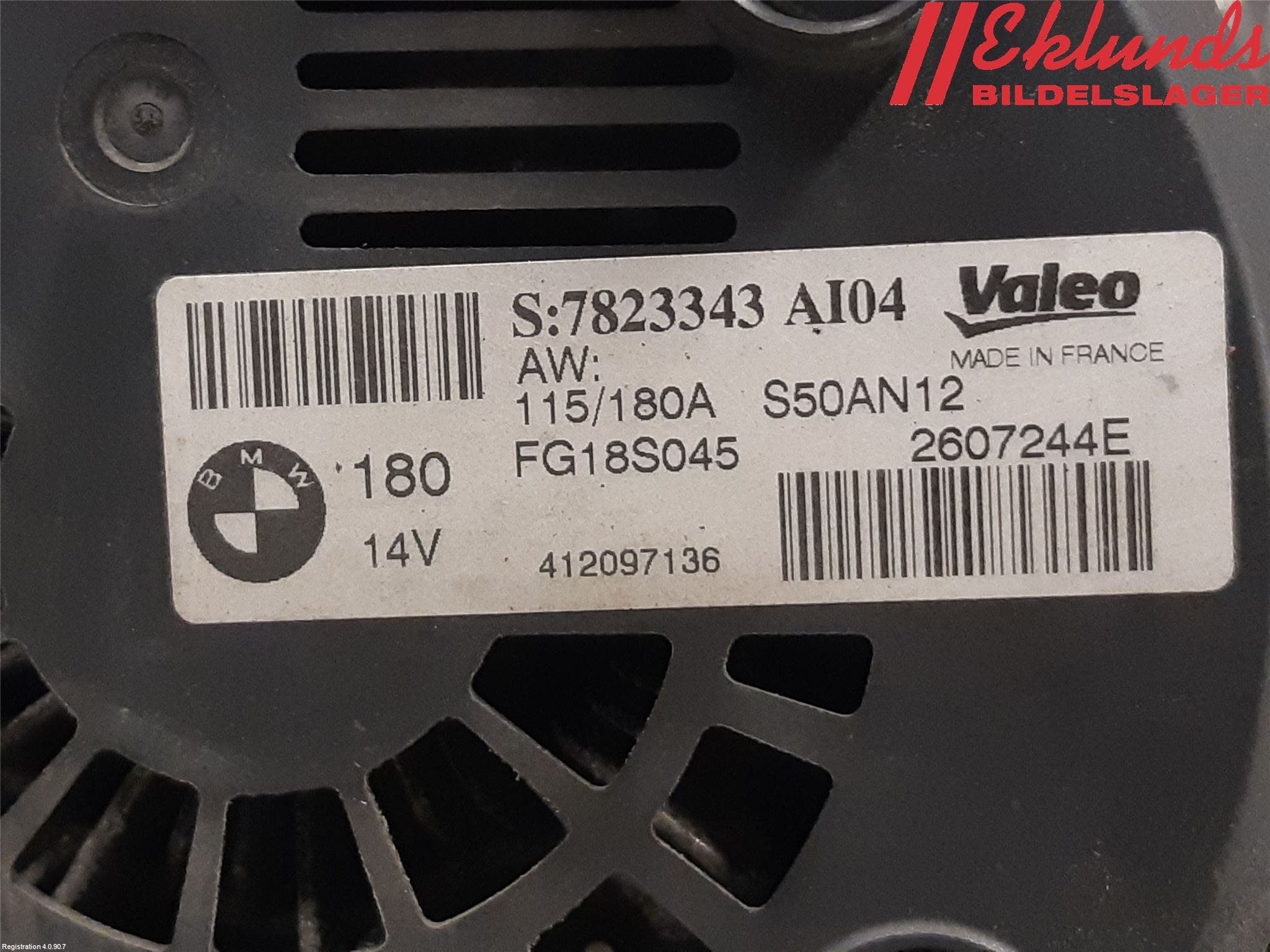 BMW 3 F30/F31/F80 12-19 Generator