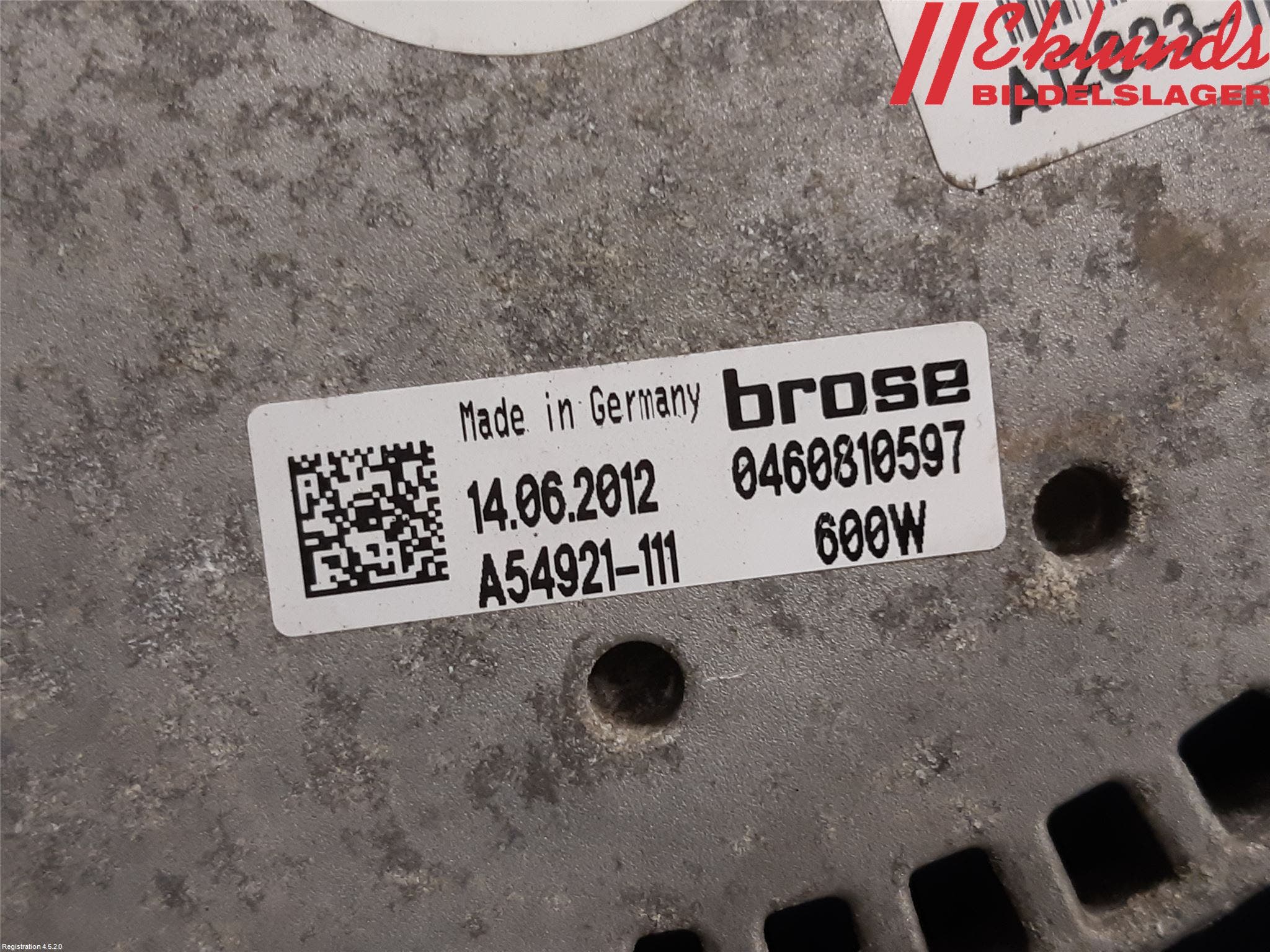 BMW 5 F10/F11/F18 09-17 Kylfläkt El