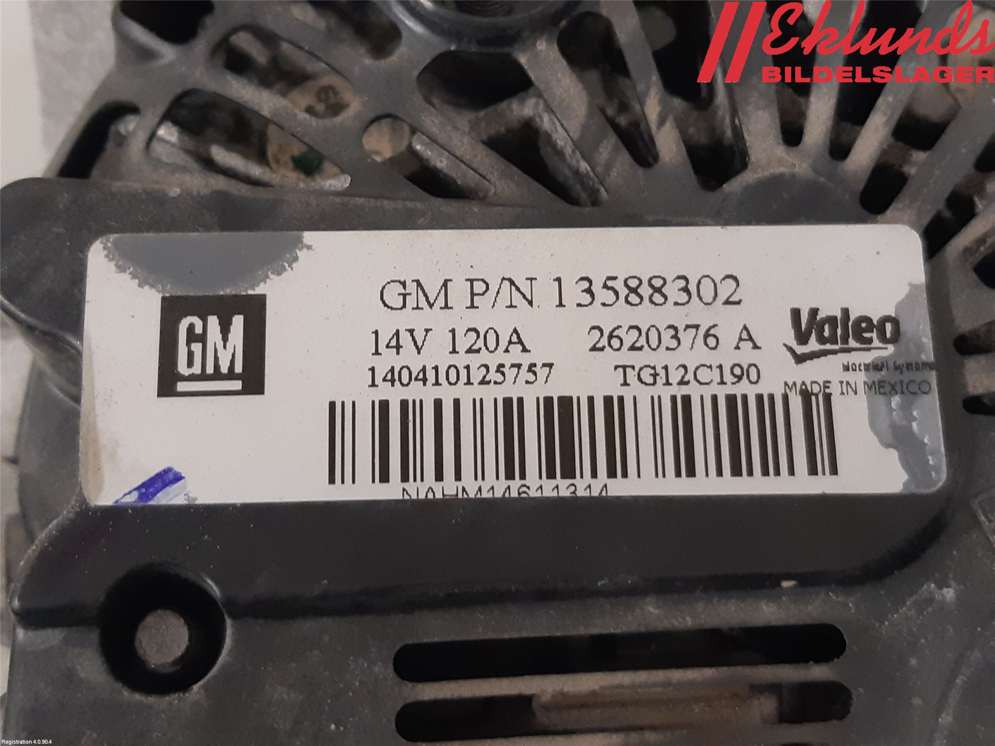 Opel ASTRA J 10-15 Generator