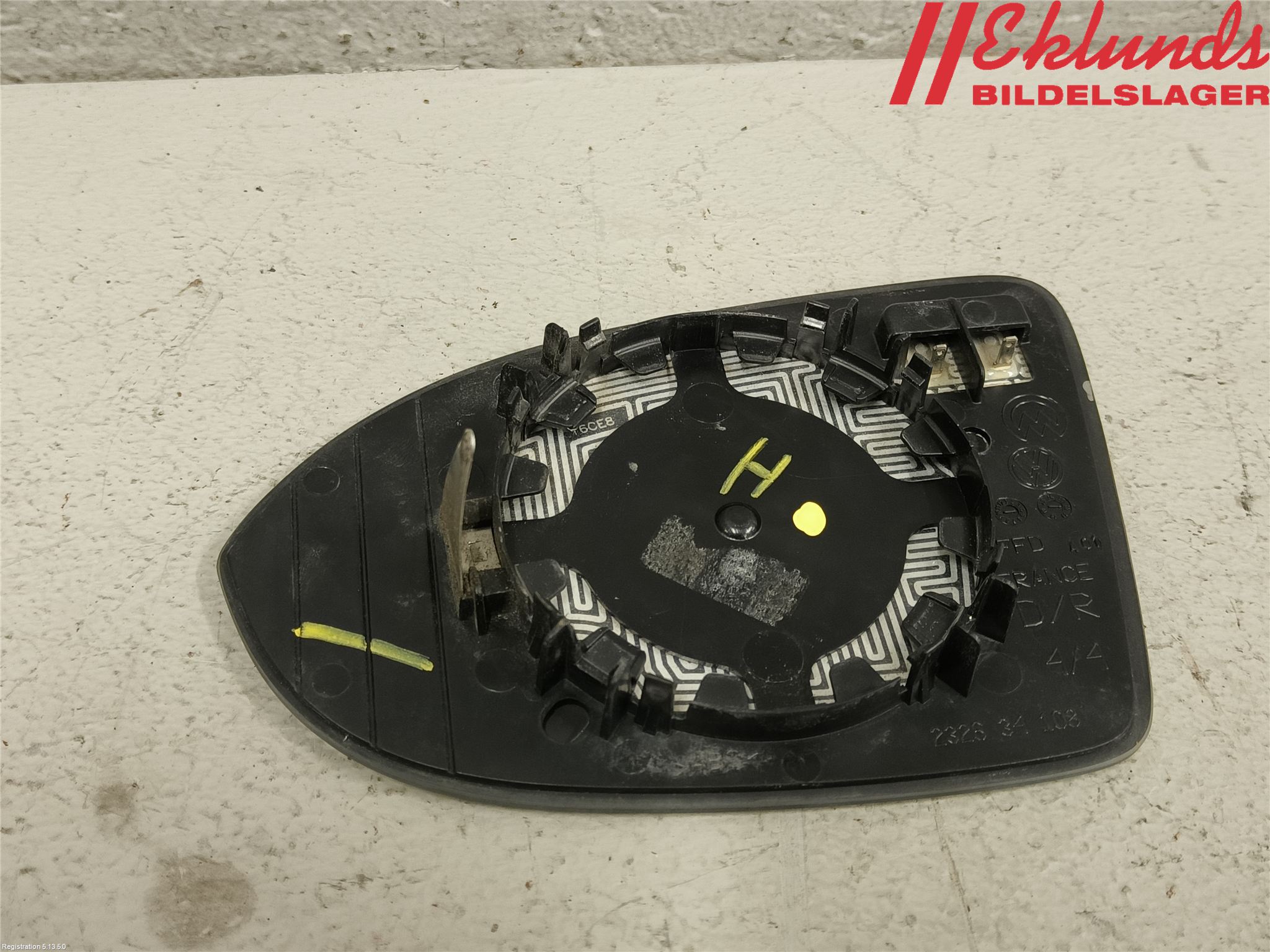 Volkswagen VW PASSAT 15-19 Spegelglas Hö