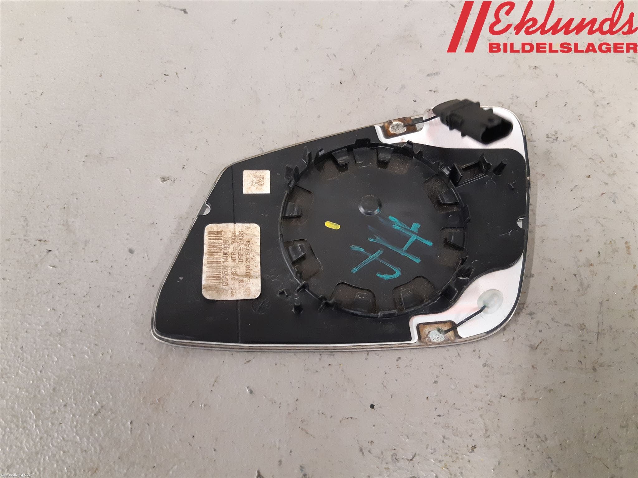 BMW 5 F10/F11/F18 09-17 Spegelglas Hö