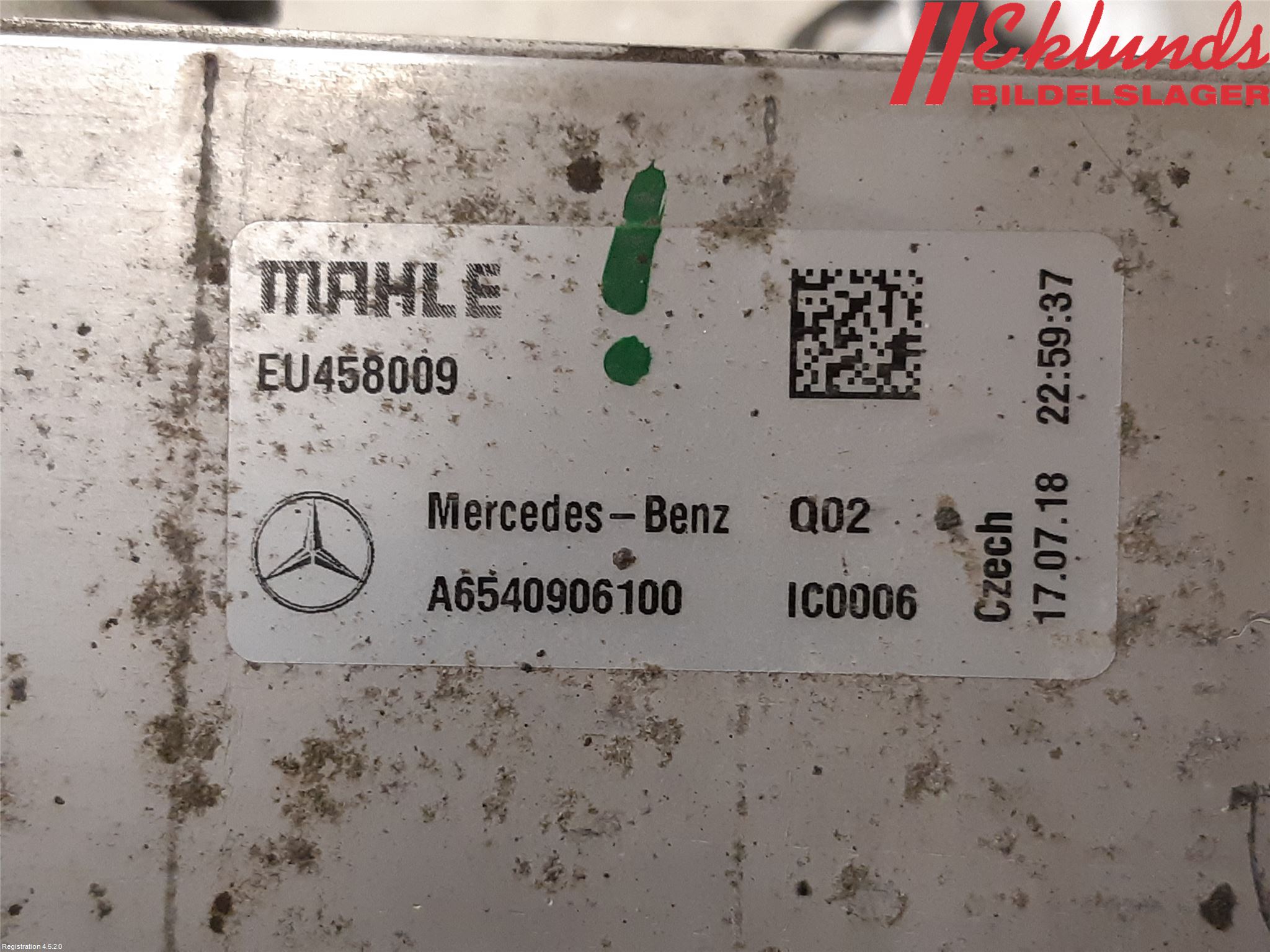 Mercedes-Benz MB C-KLASS (W205) 14-21 Laddluft-Intercooler Kyl