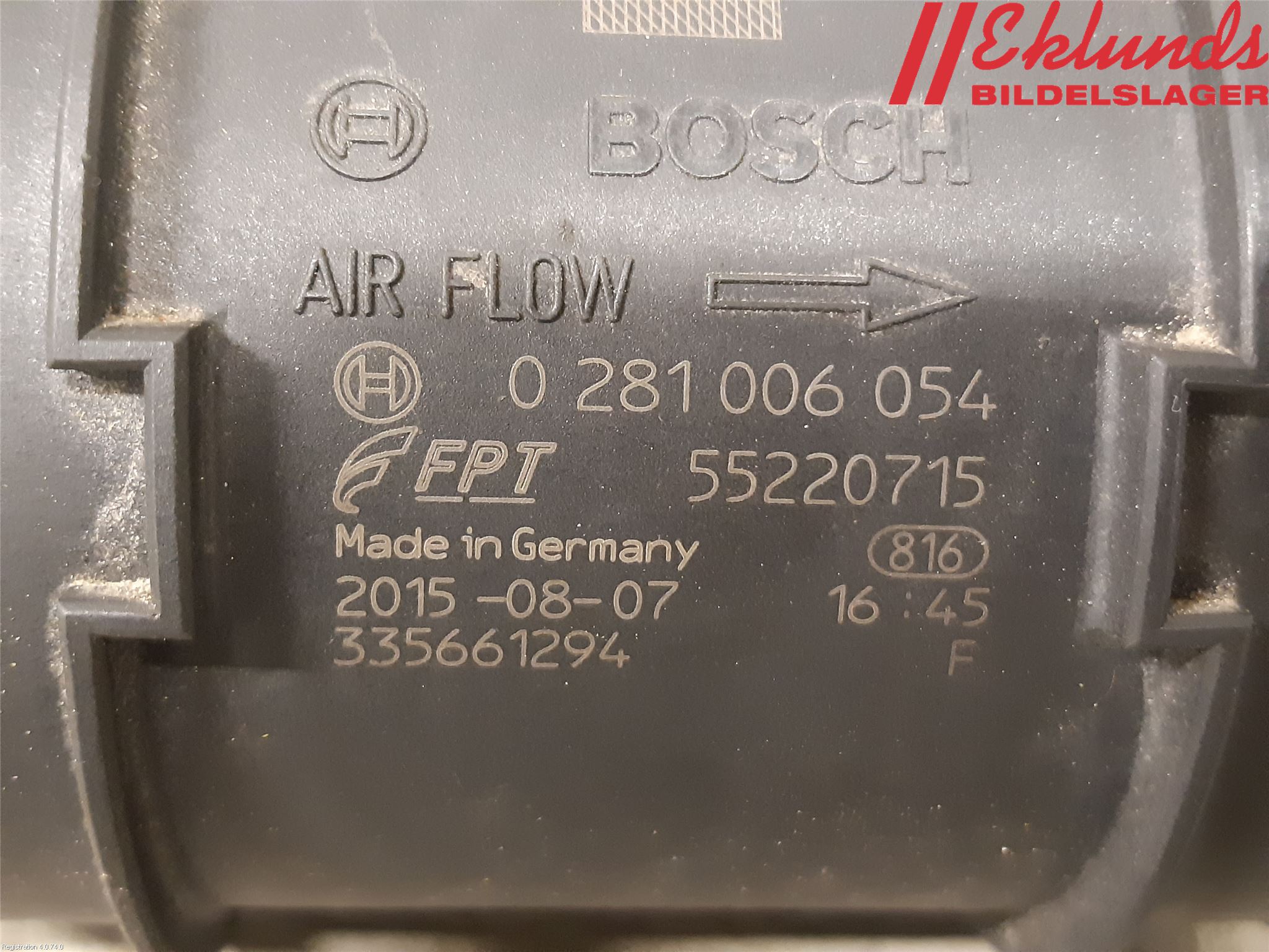 Jeep RENEGADE Injluftmassamätare