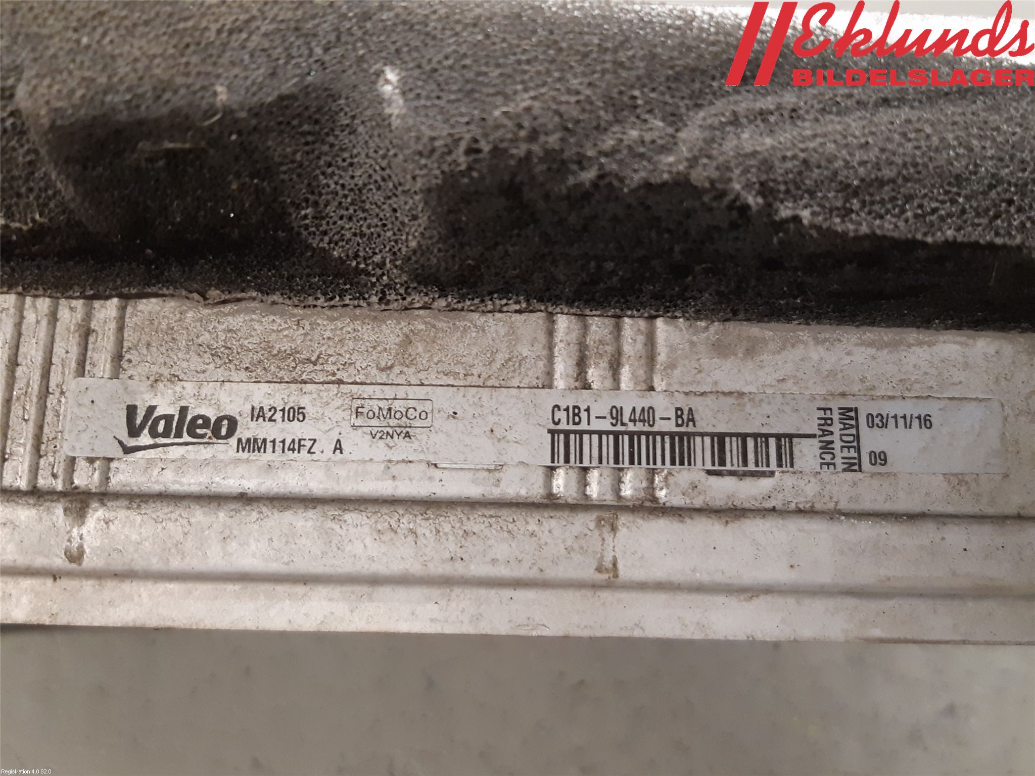 Ford FIESTA 13-17 Laddluft-Intercooler Kyl