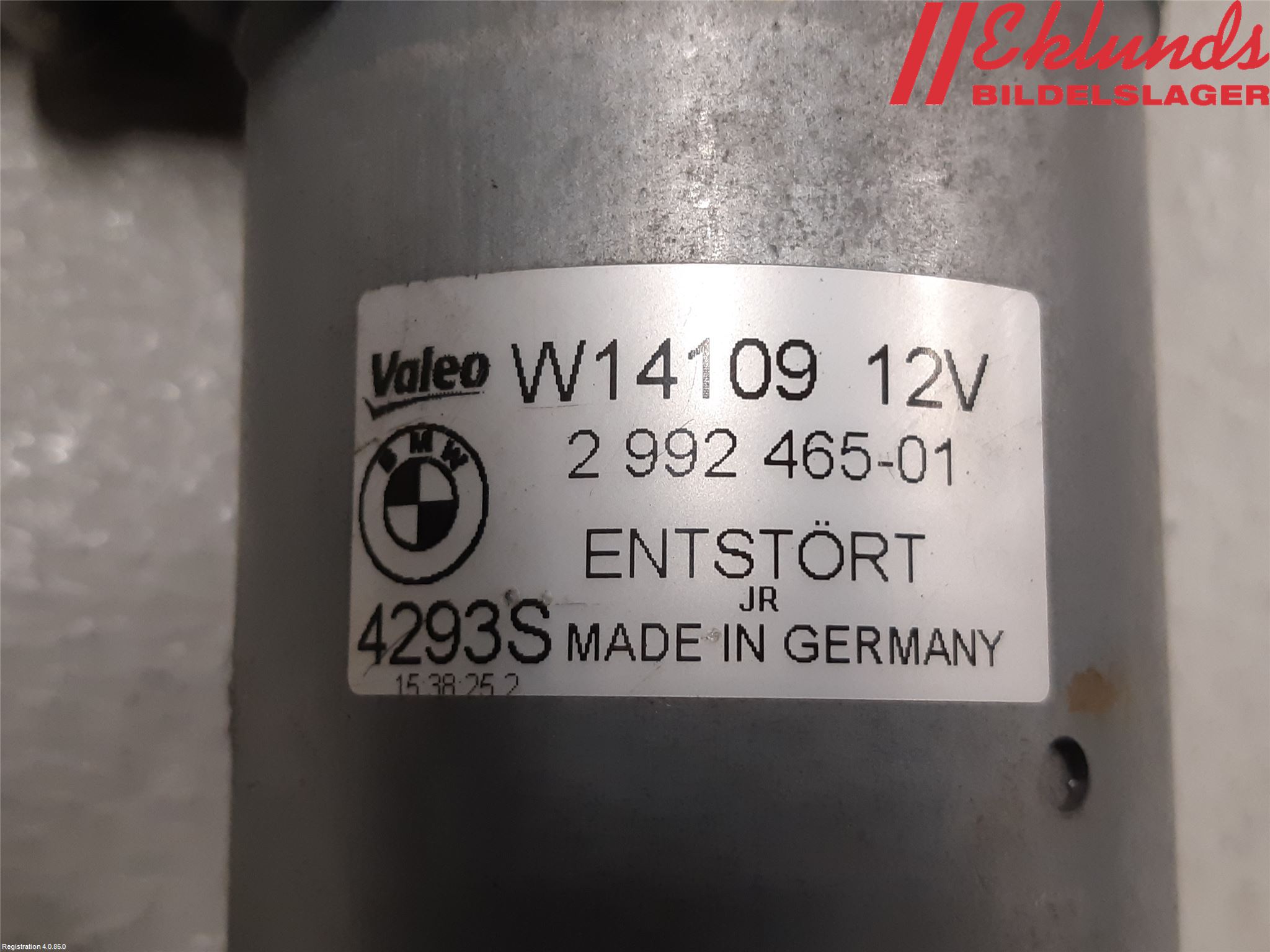 BMW X1 E84 10-15 Torkarmotor Vindruta