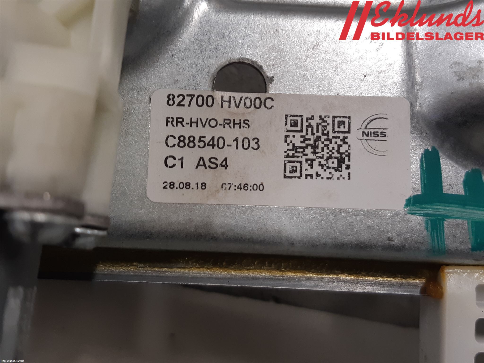 Nissan QASHQAI 17-21 Fönsterhiss El Kompl