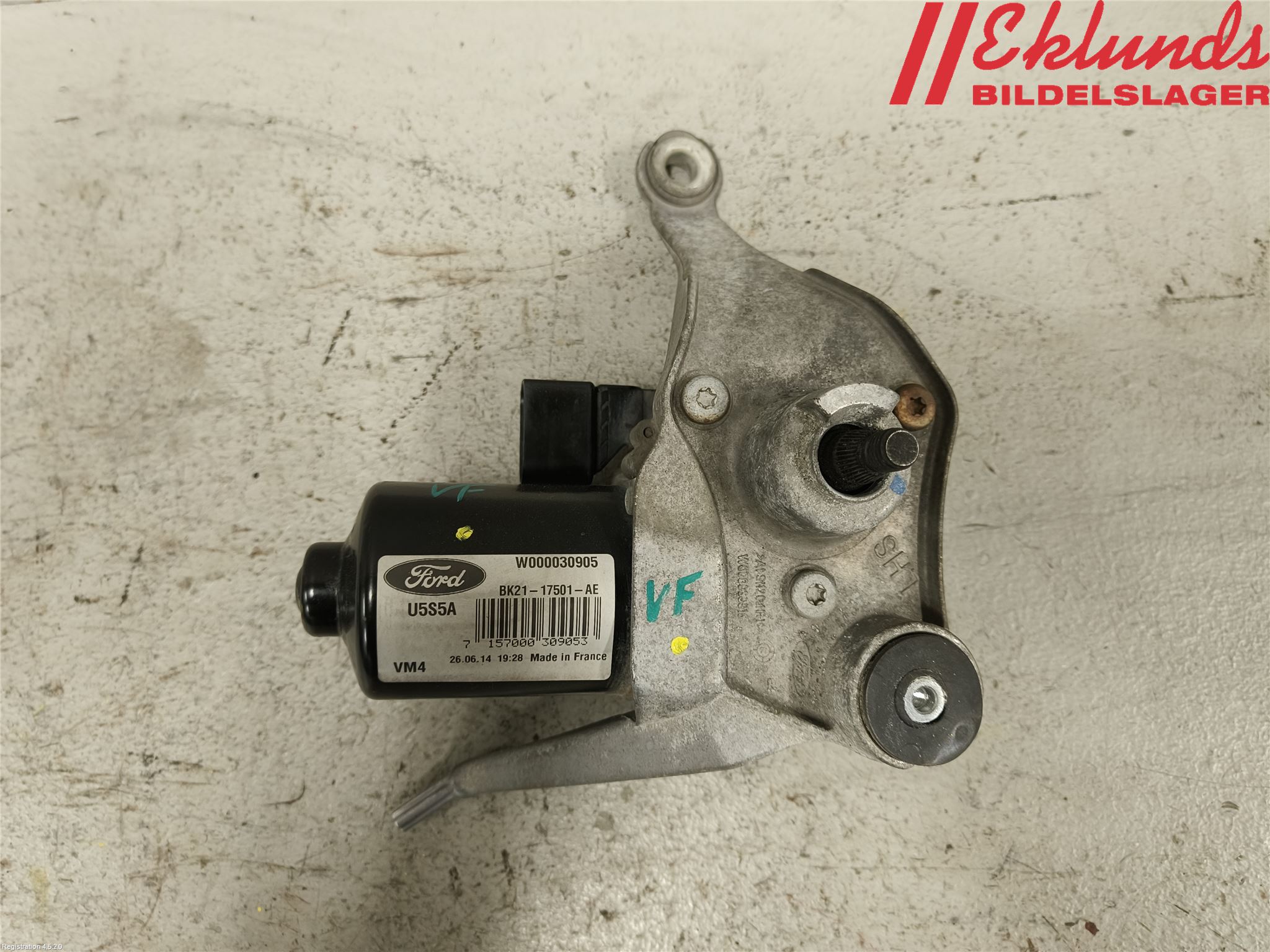 Ford TRANSIT/TOURNEO CUSTOM 13-24 Torkarmotor Vindruta