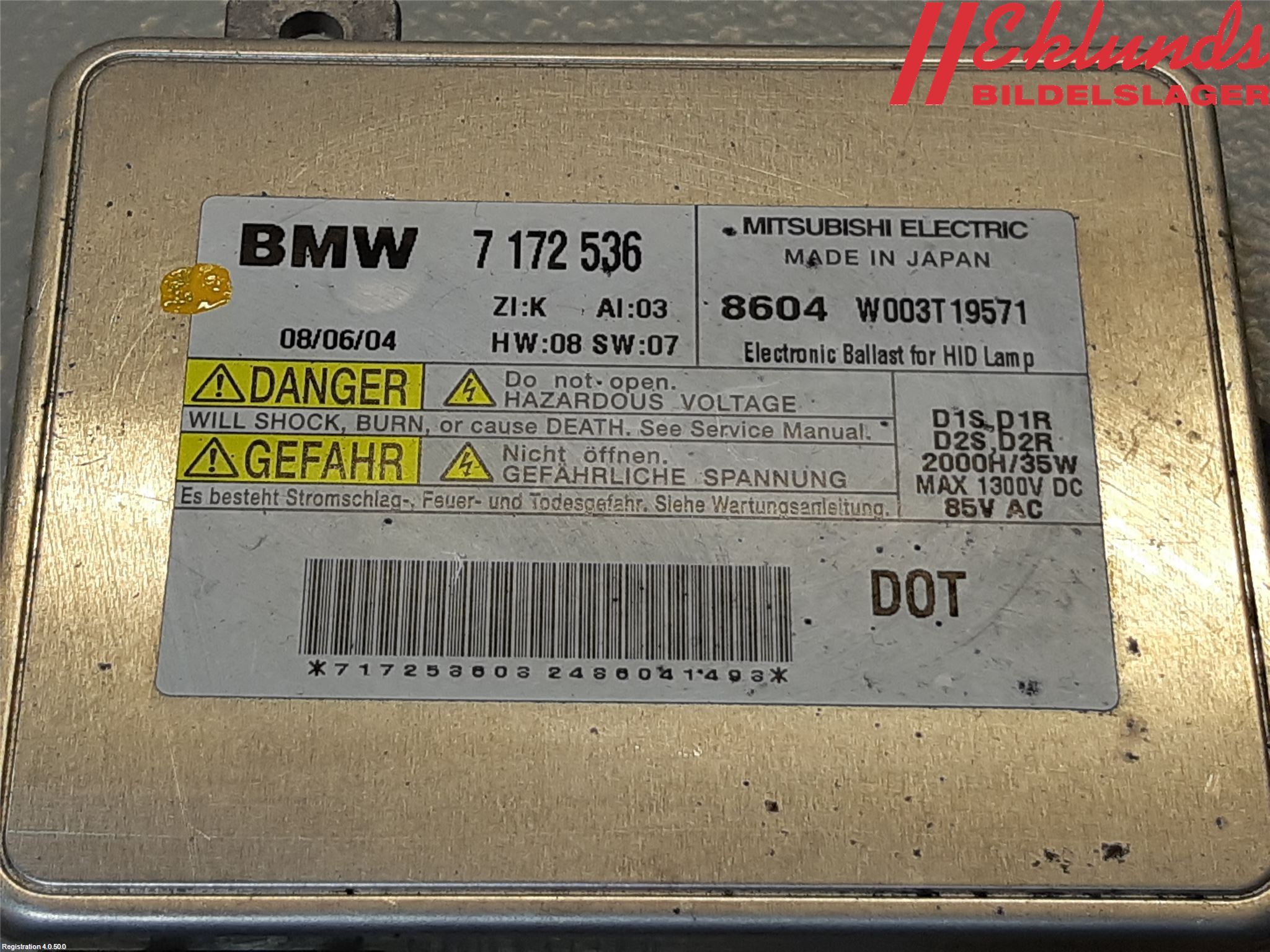 BMW 3 E90/91 SED/TOU 05-12 Styrenhet Strålkastare
