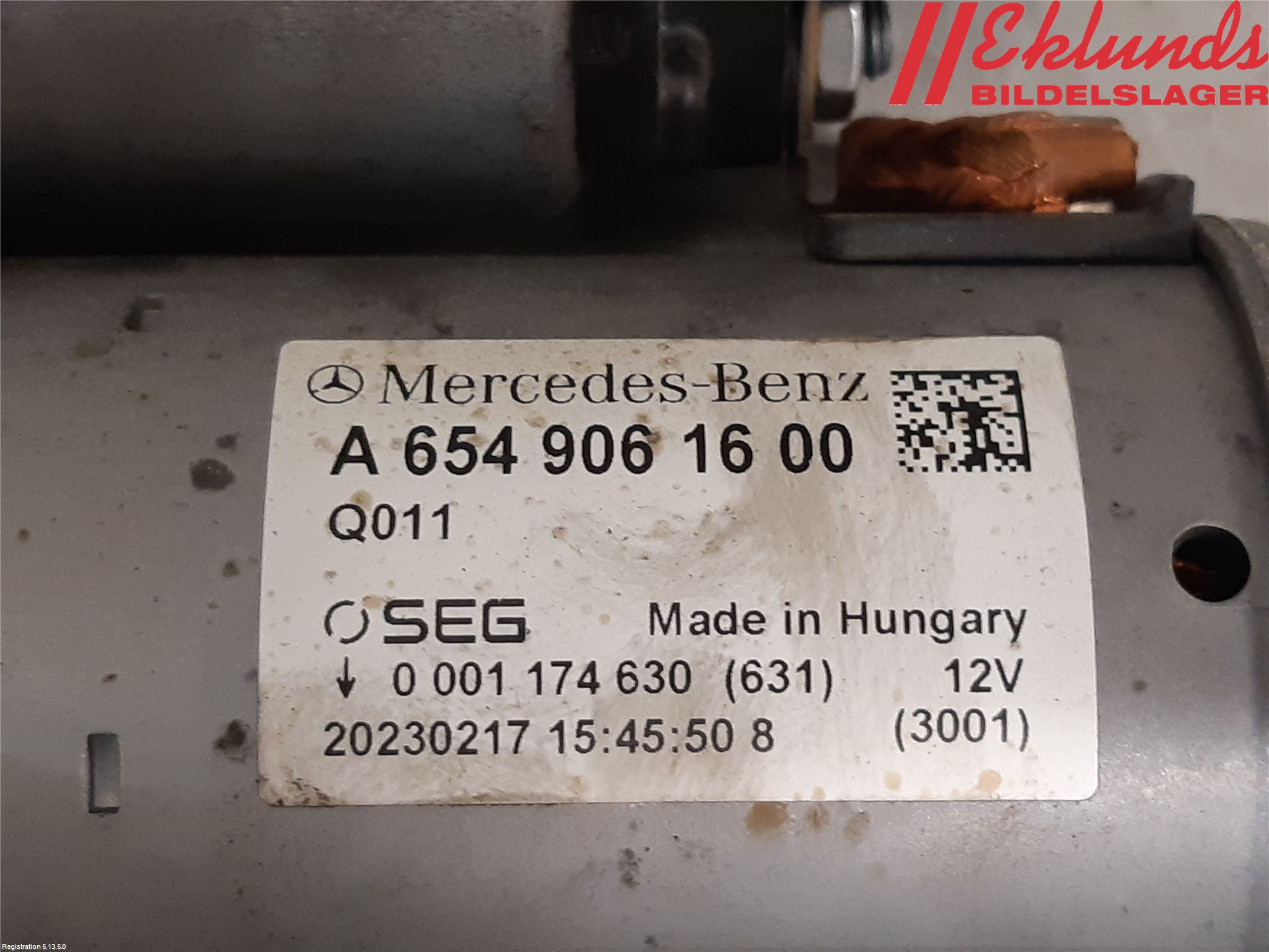 Mercedes-Benz MB SPRINTER (W907/W910) 19- Startmotor Diesel
