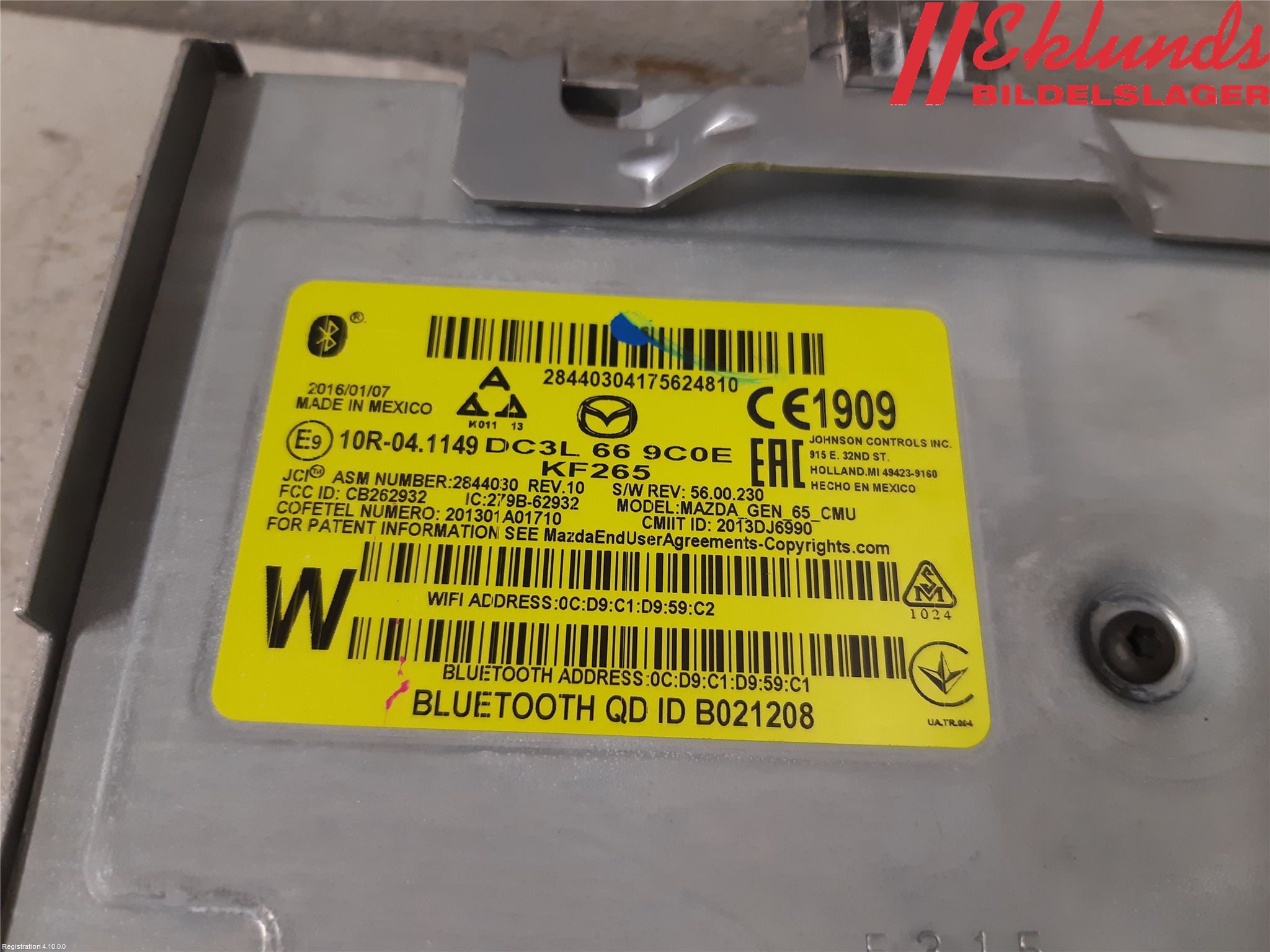 Mazda 2 (DJ) 15-22 Cd Radio - Multimediapanel
