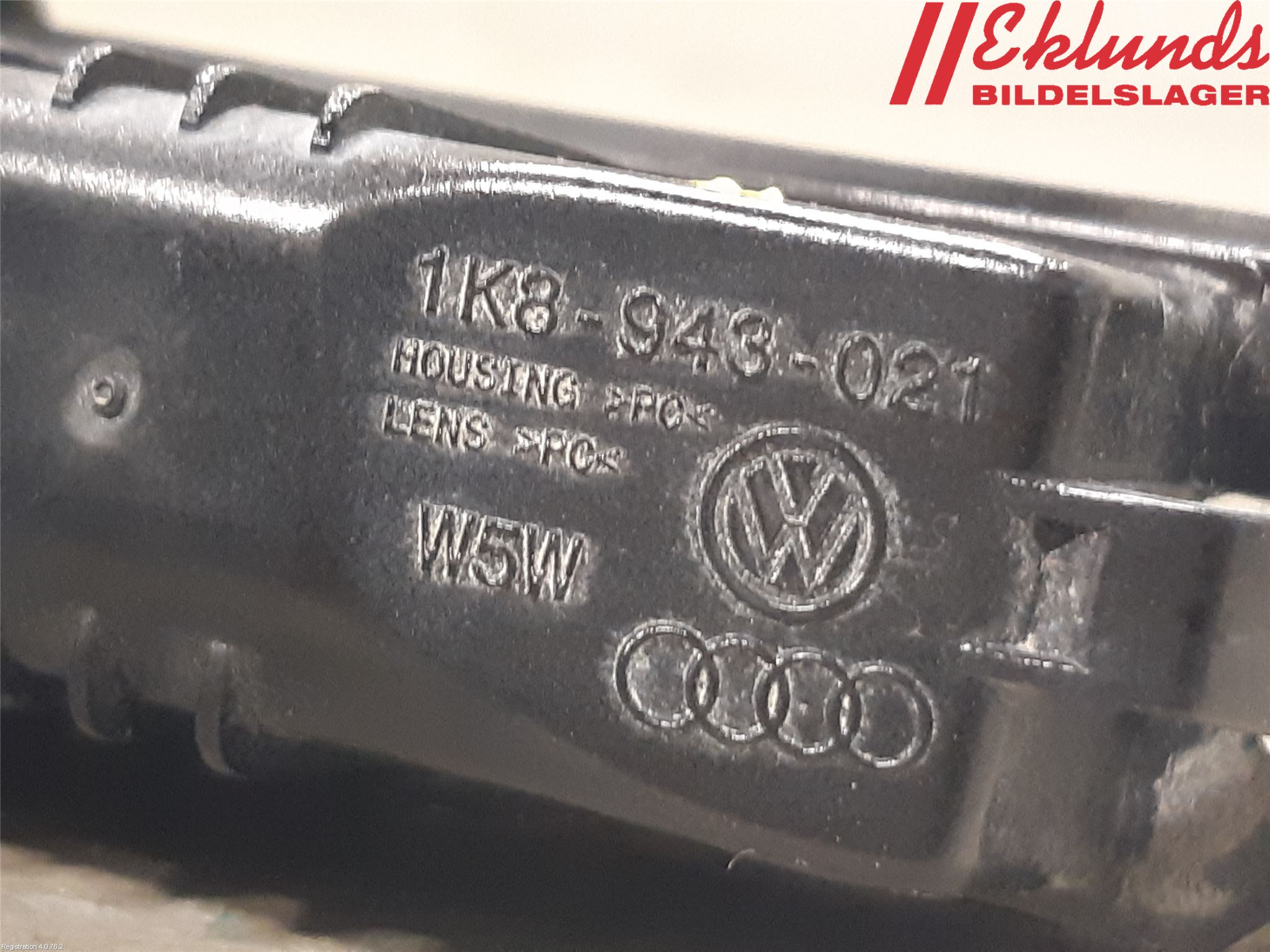 Volkswagen VW POLO 10-17 Skylt Belysning