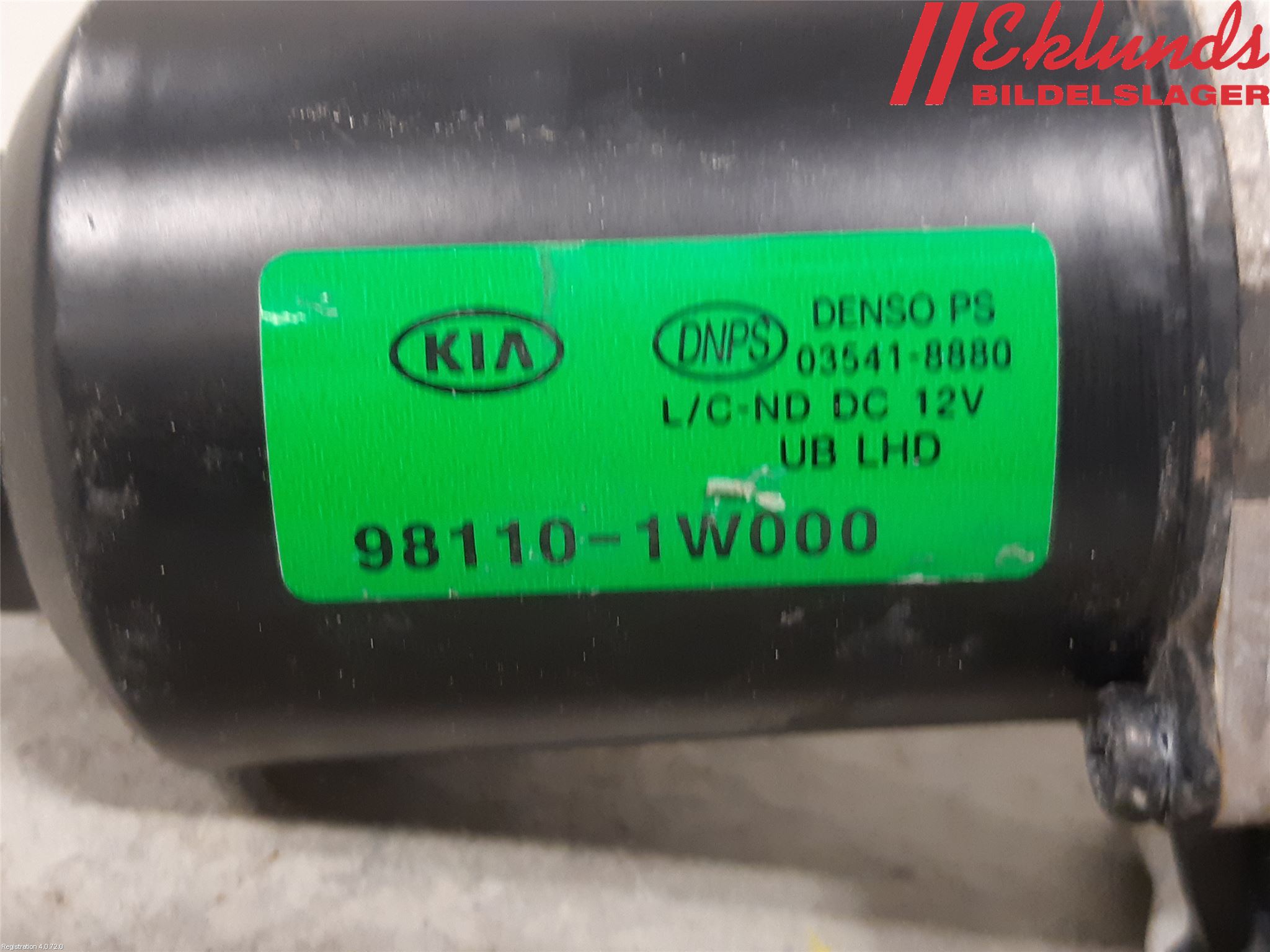 Kia RIO 12-16 Torkarmotor Vindruta