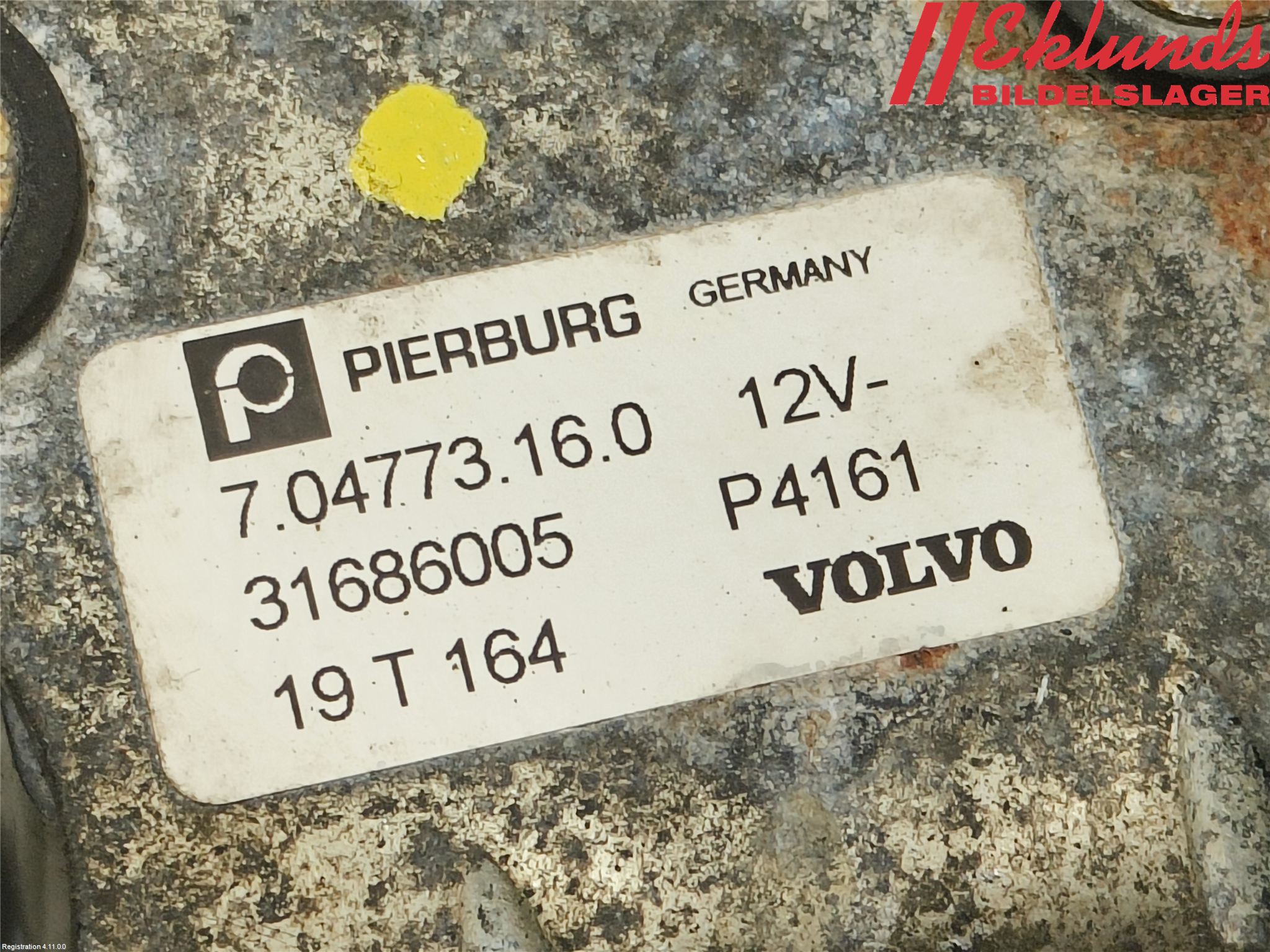 Volvo V60 19- Värme Cirkulationspump