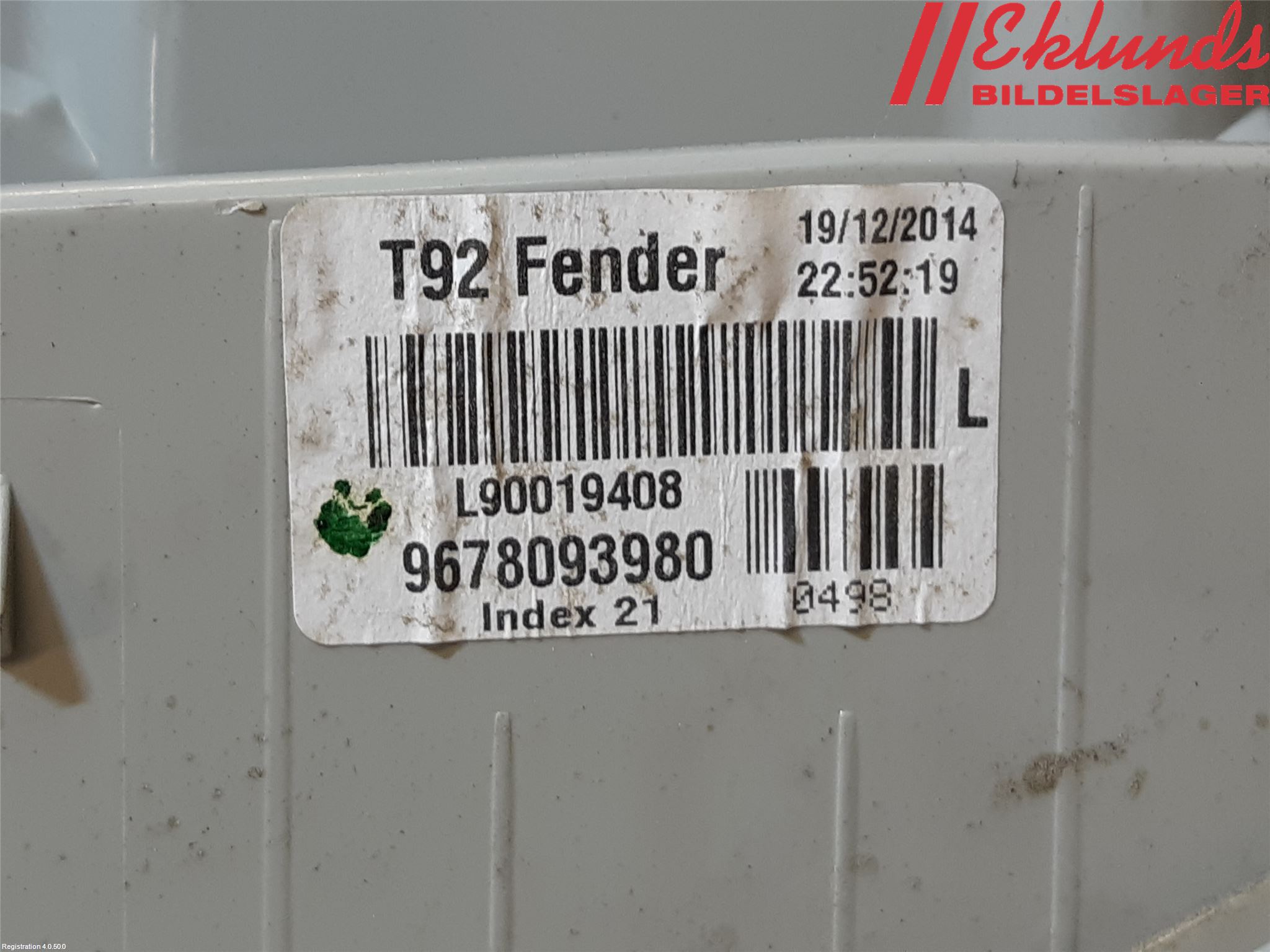 Peugeot 308 14-21 Bakljus Vänster