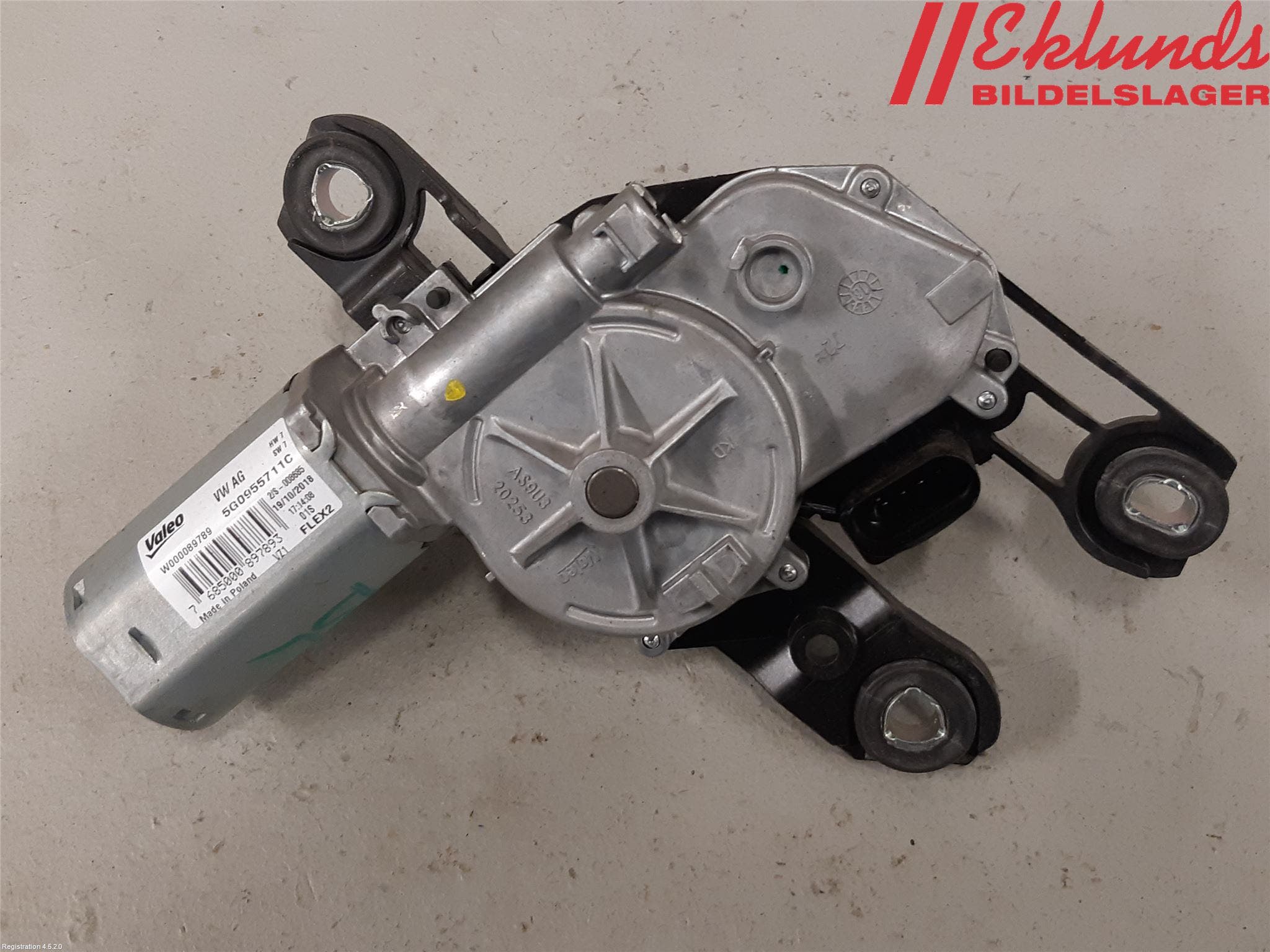 Volkswagen VW GOLF / E-GOLF VII 13-20 Torkarmotor Baklucka