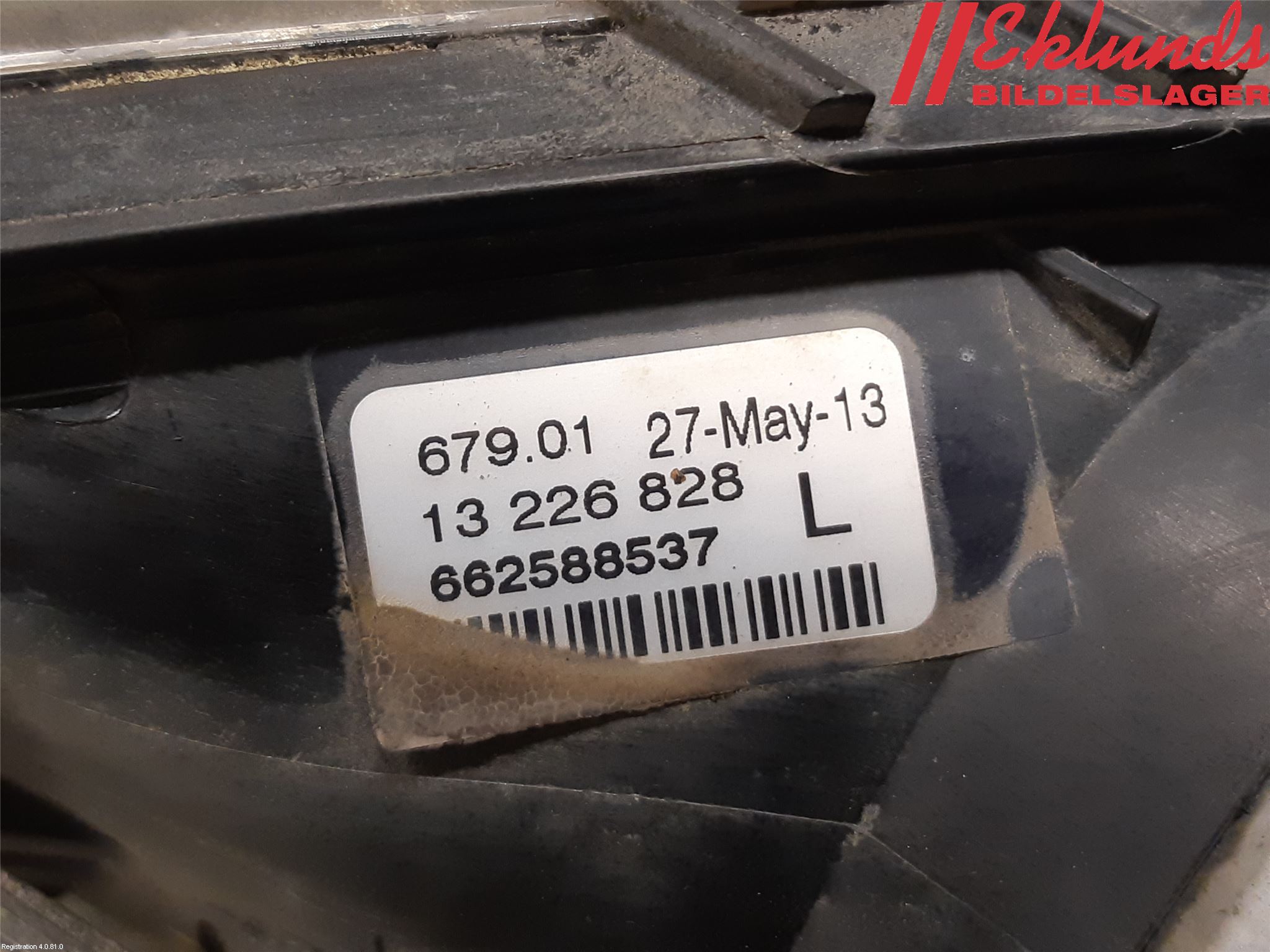 Opel INSIGNIA 09-16 Dimljus-Varselljus Fram