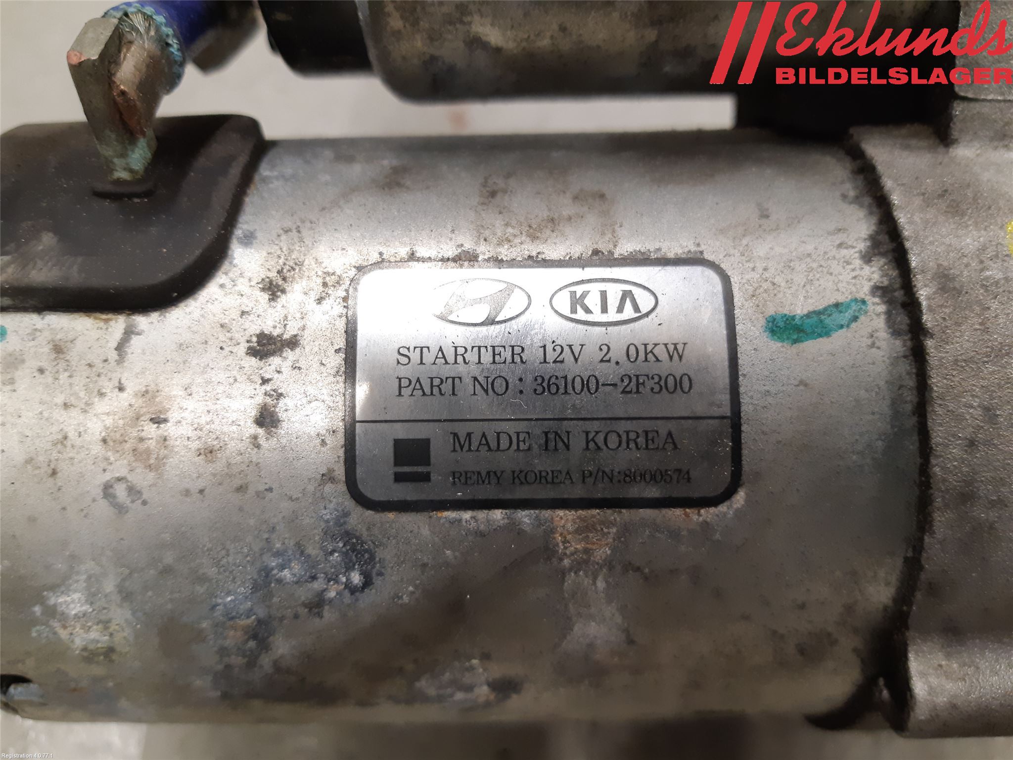 Kia SPORTAGE (QL) 16-21 Startmotor Diesel
