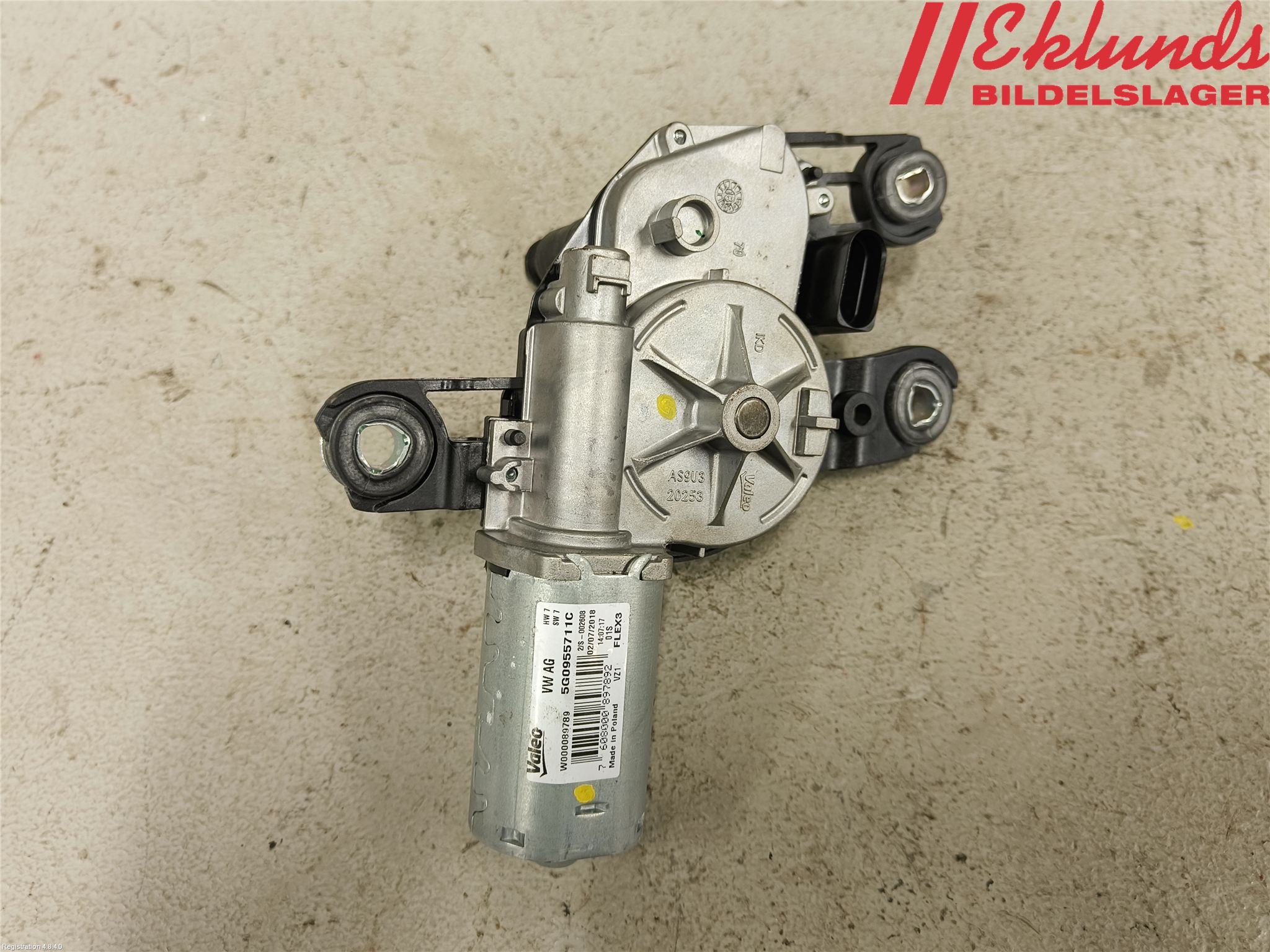 Volkswagen VW GOLF / E-GOLF VII 13-20 Torkarmotor Baklucka