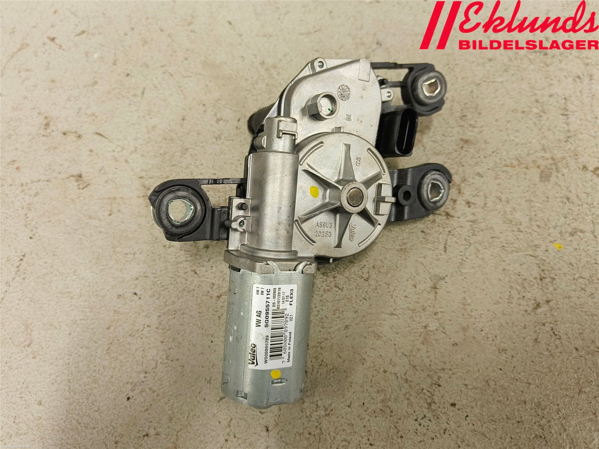 Volkswagen VW GOLF / E-GOLF VII 13-20 Torkarmotor Baklucka