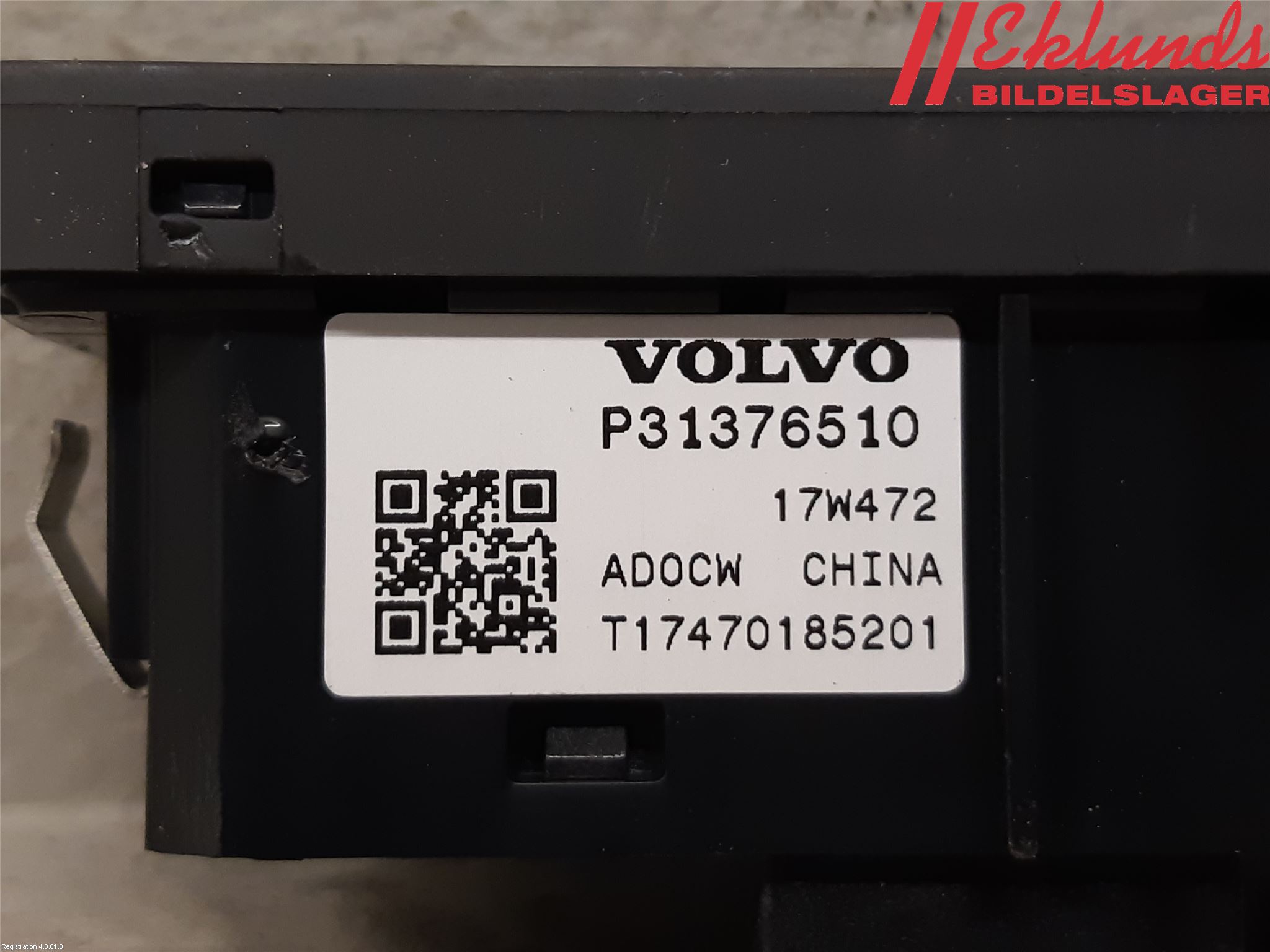 Volvo XC60 18- Strömställare Baklucka