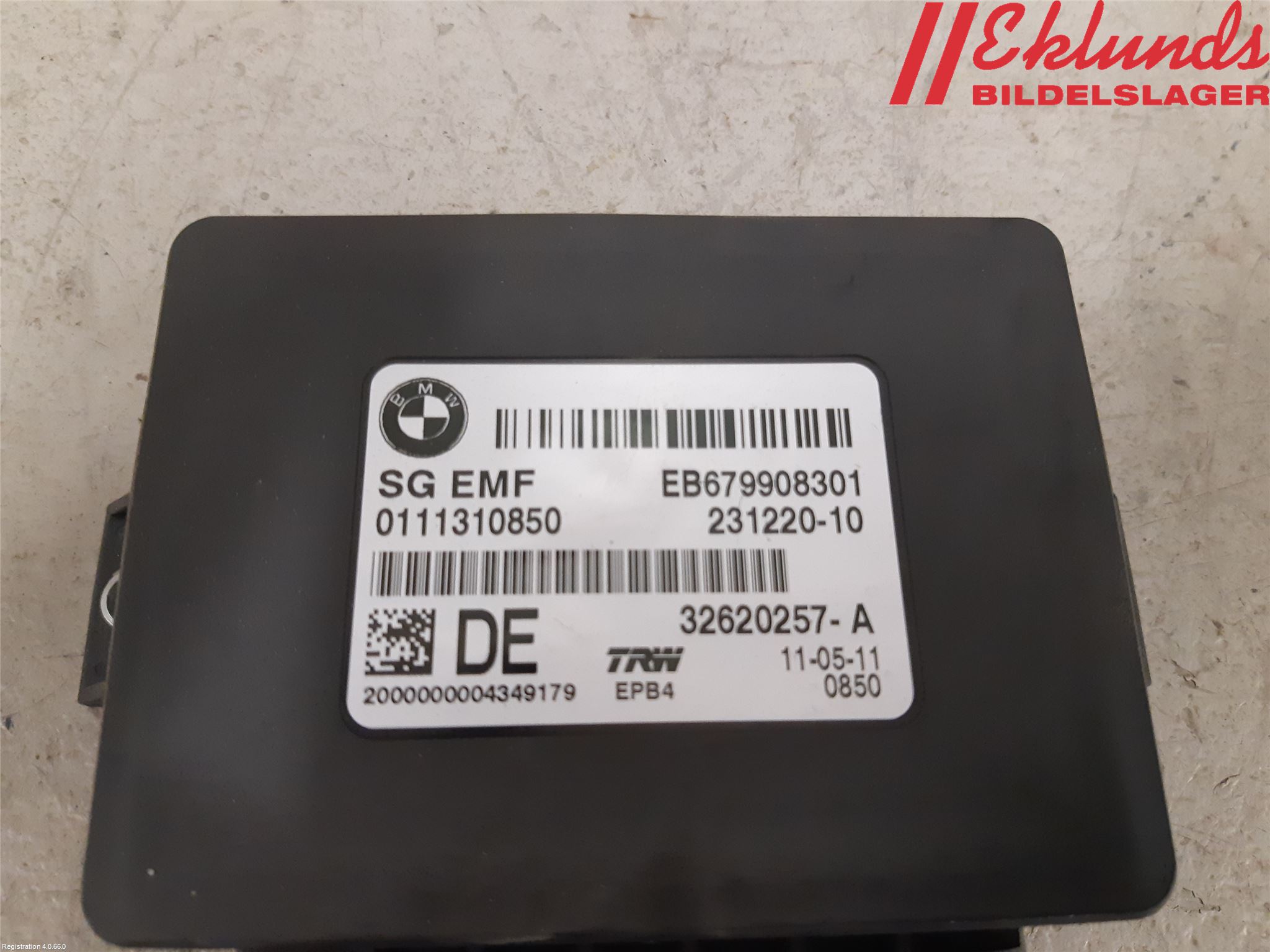BMW 5 F10/F11/F18 09-17 Styrenhet Övrigt