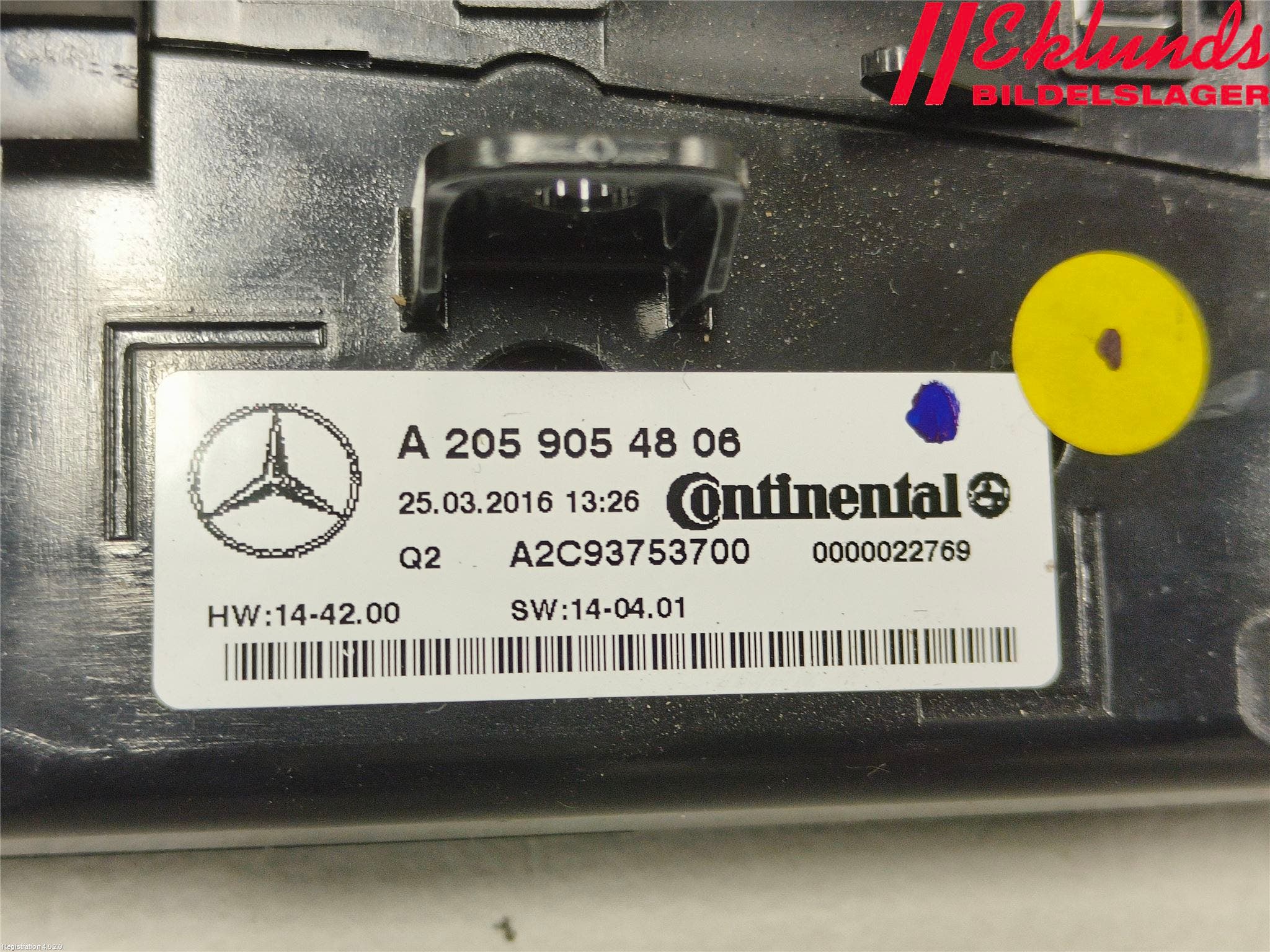 MB GLC-KLASS (X253/C253) 15-22 Ac Styrenhet Ac Manöveren