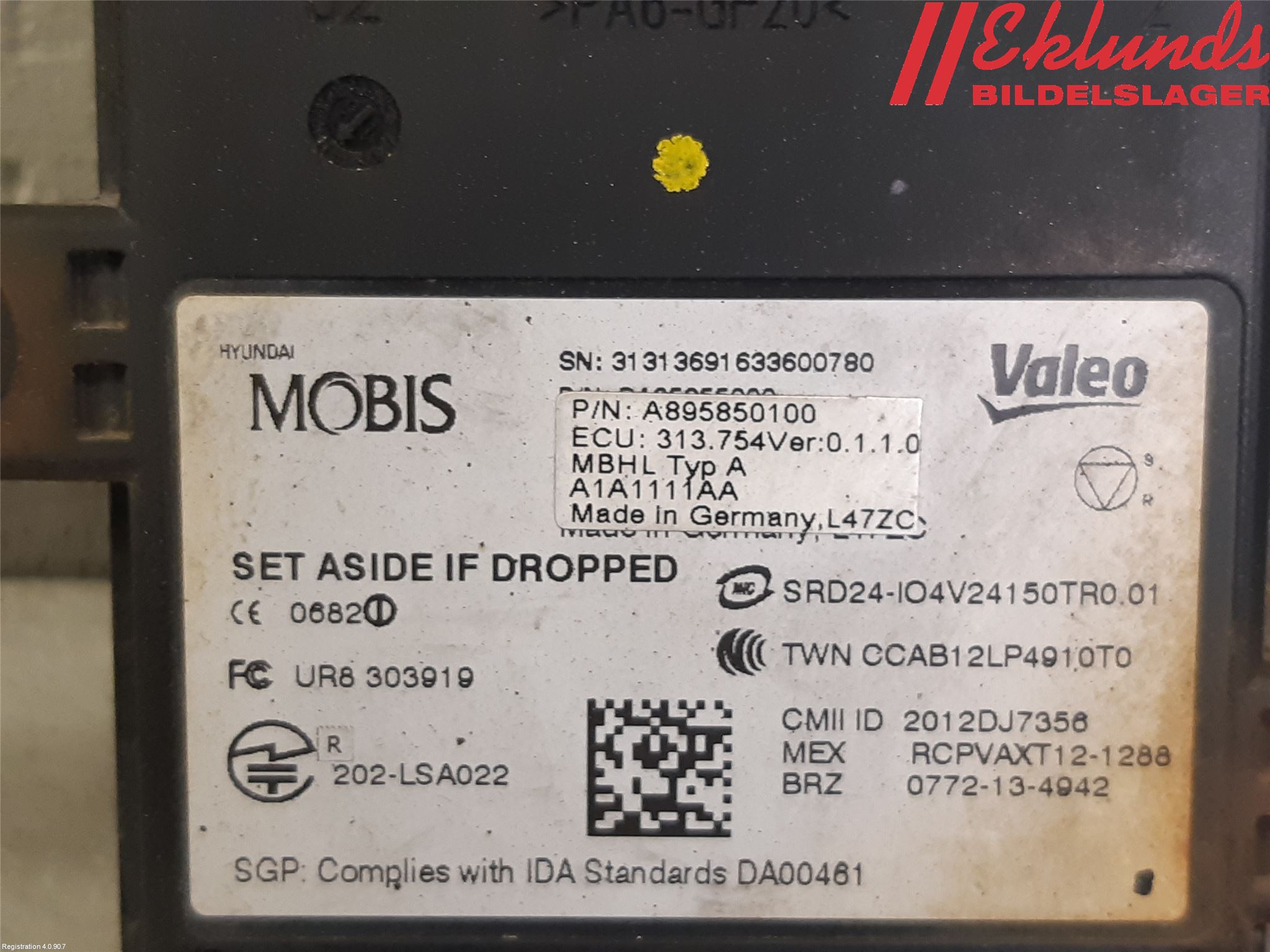 Kia OPTIMA 16-20 Sensor Aktivt Kollisionsskydd