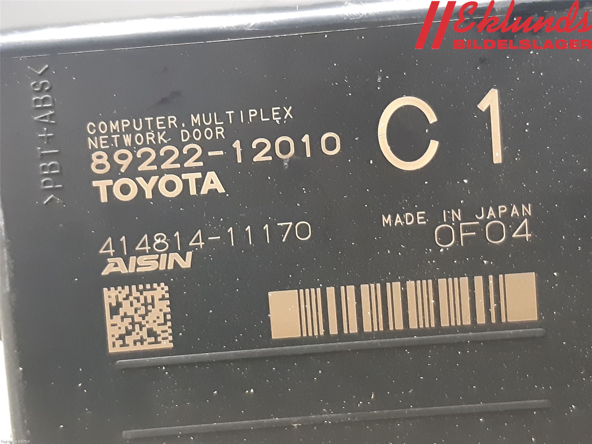 Toyota COROLLA 19- Styrenhet Baklucka