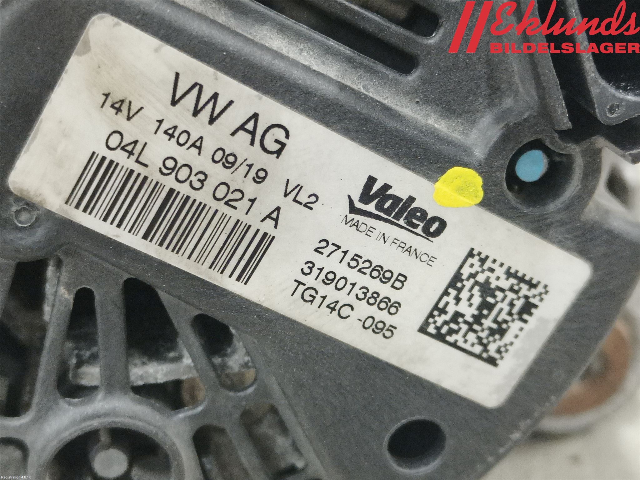 Volkswagen VW CADDY 16-20 Generator