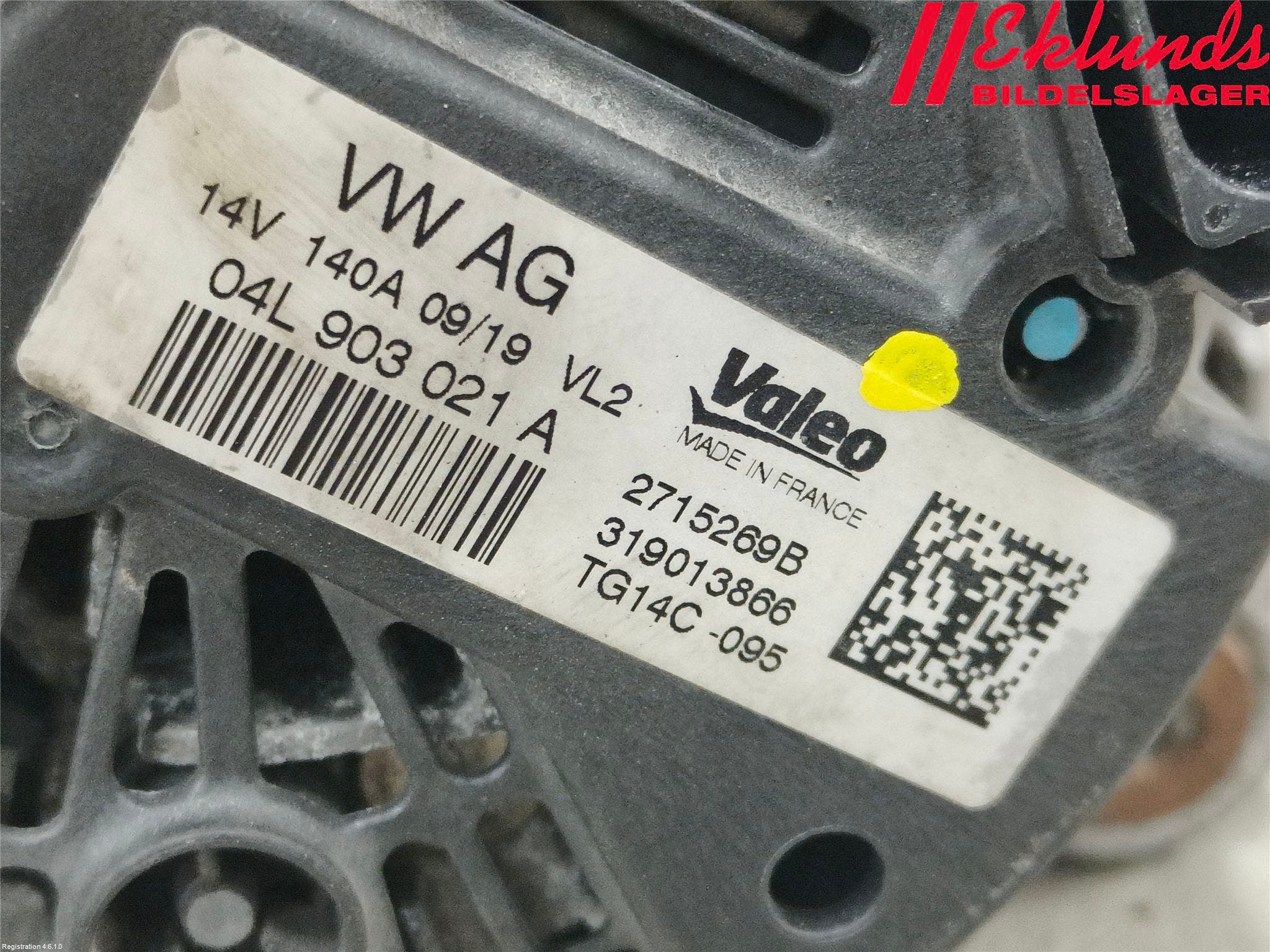 Volkswagen VW CADDY 16-20 Generator