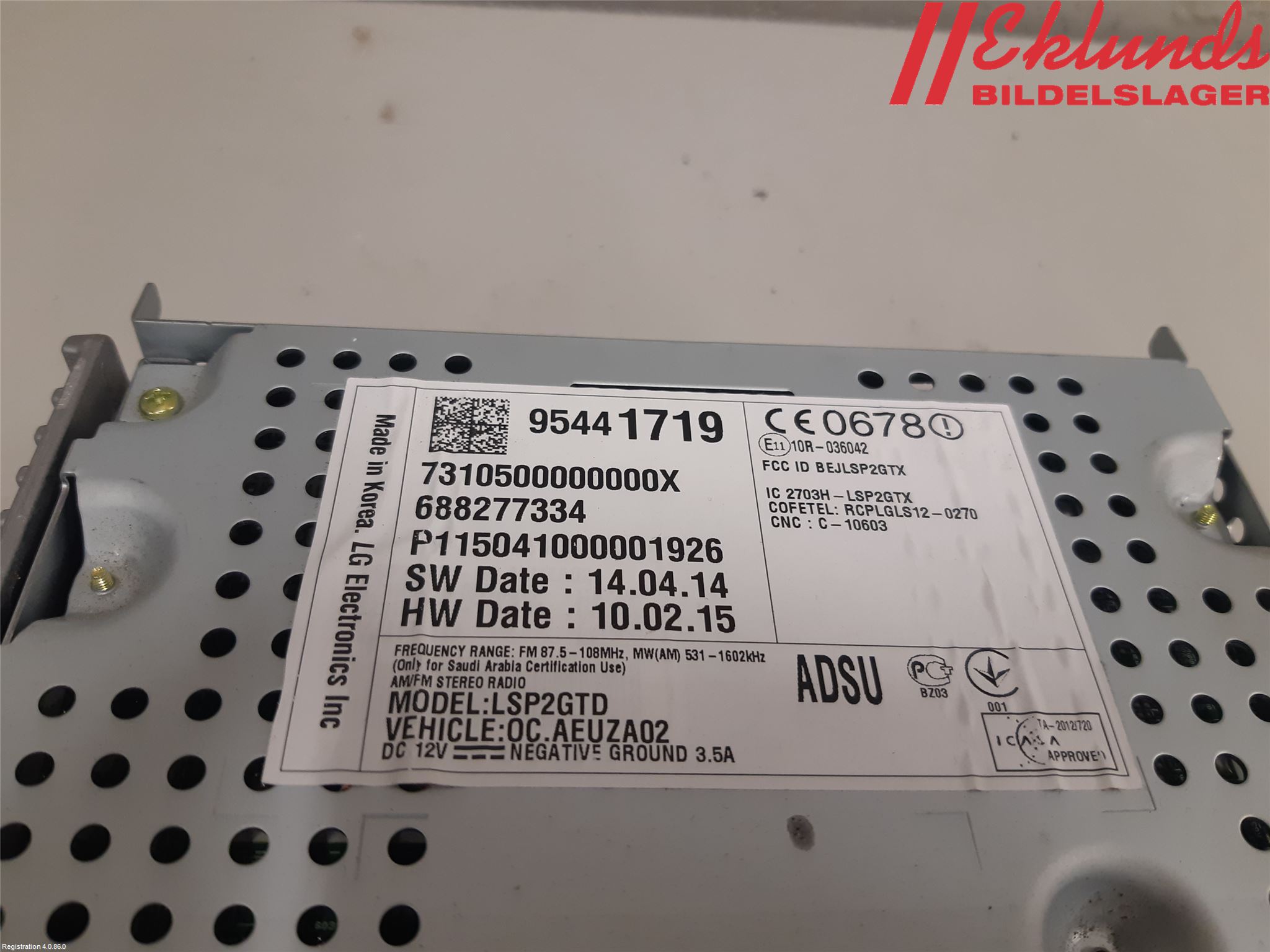 Opel CORSA E 15-19 Cd Radio - Multimediapanel