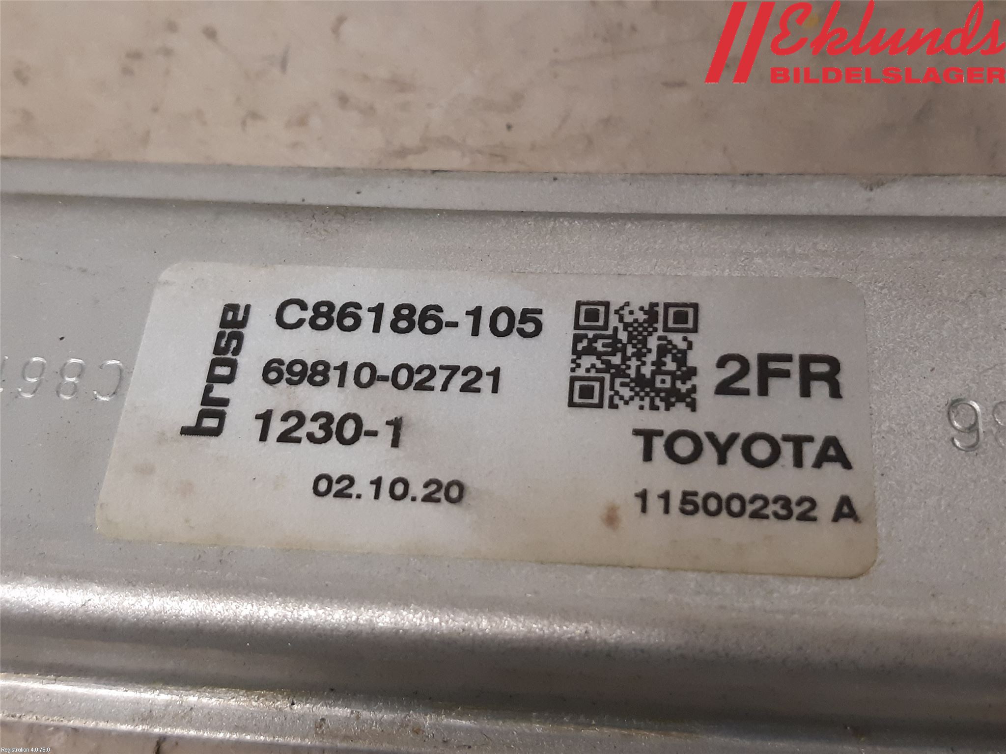 Toyota COROLLA 19- Fönsterhiss El Kompl