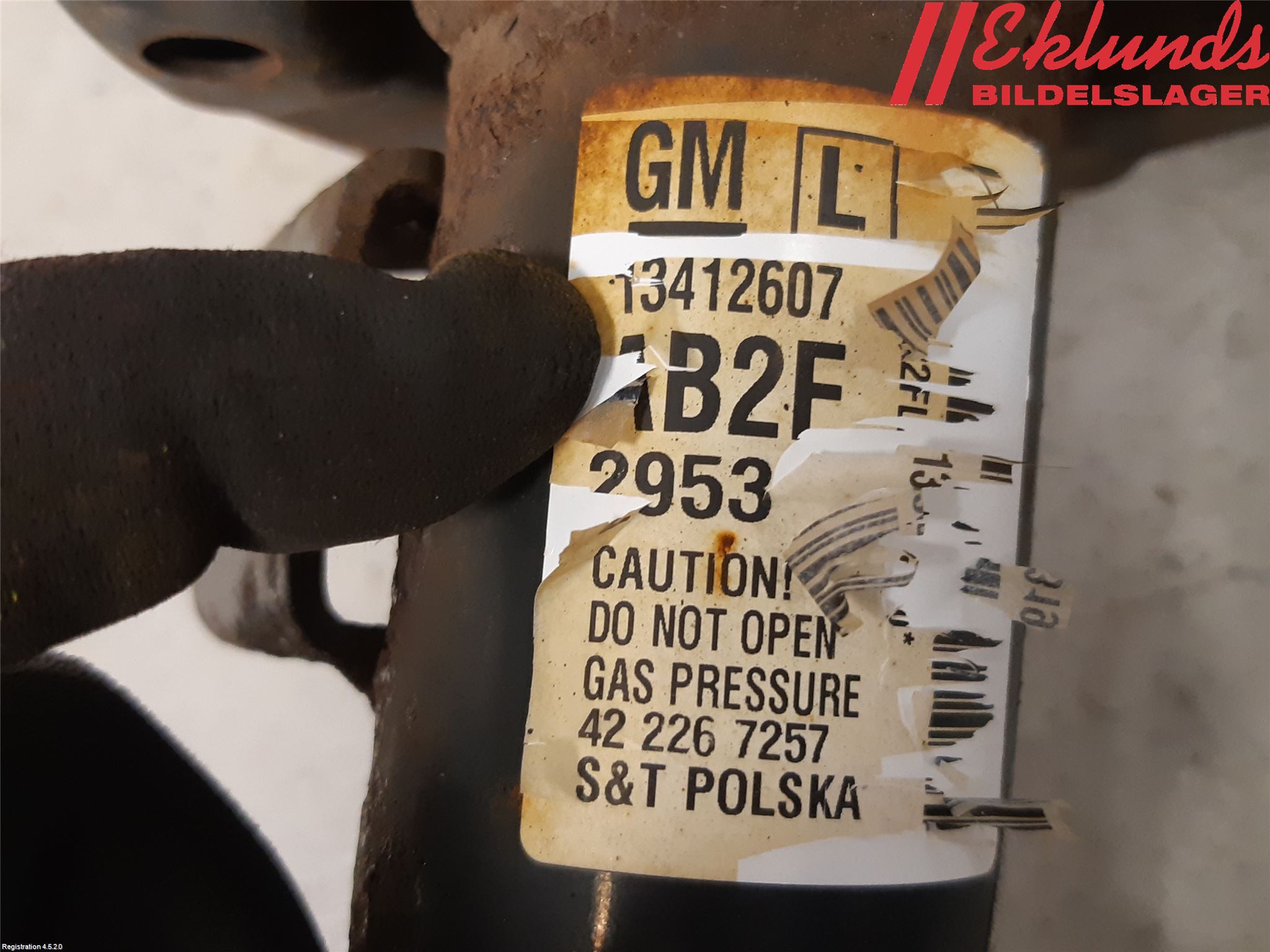 Opel ASTRA J 10-15 Fjäderben Fram Vänster