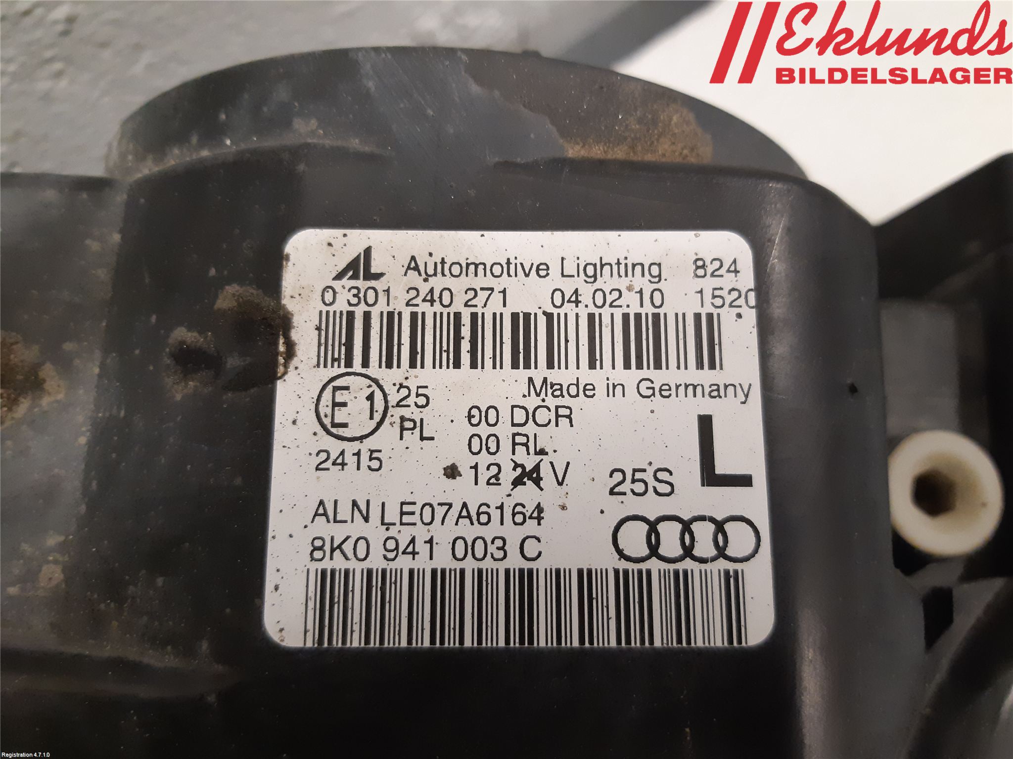 Audi A4/S4 08-11 Strålkastare Vänster