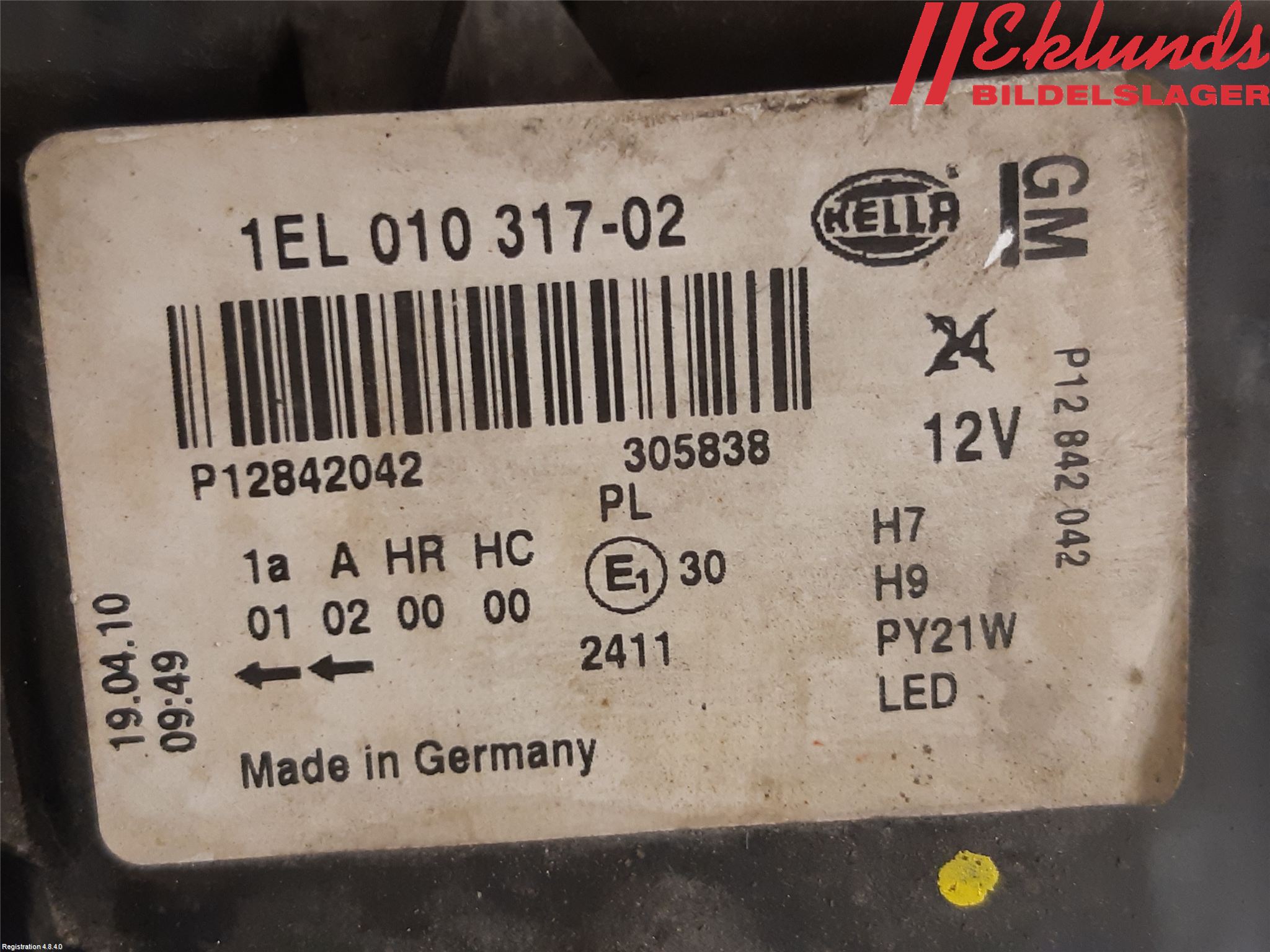 Saab 9-3 VER2/VER3 08-15 Strålkastare Vänster