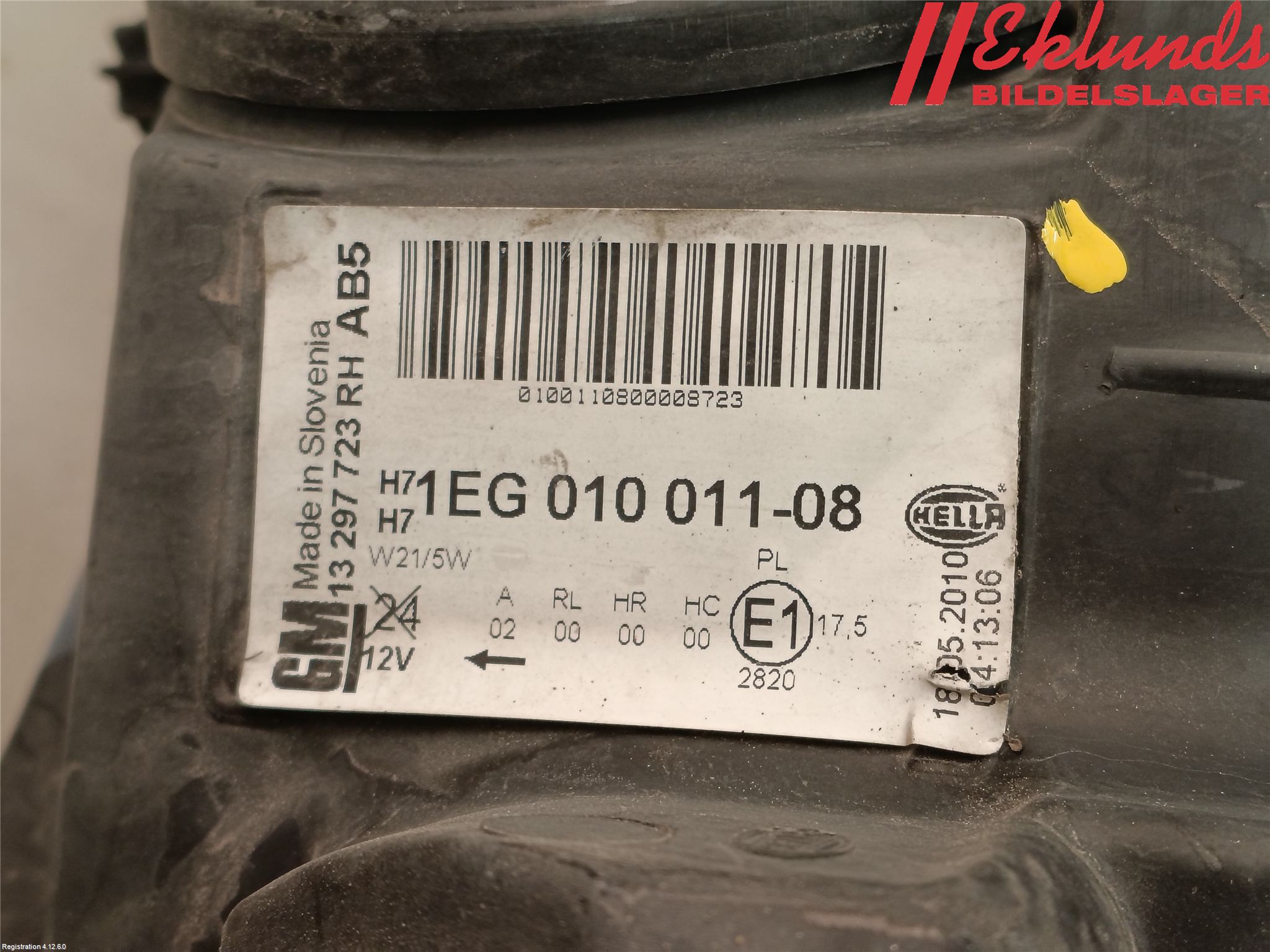 Opel ASTRA J 10-15 Strålkastare Höger