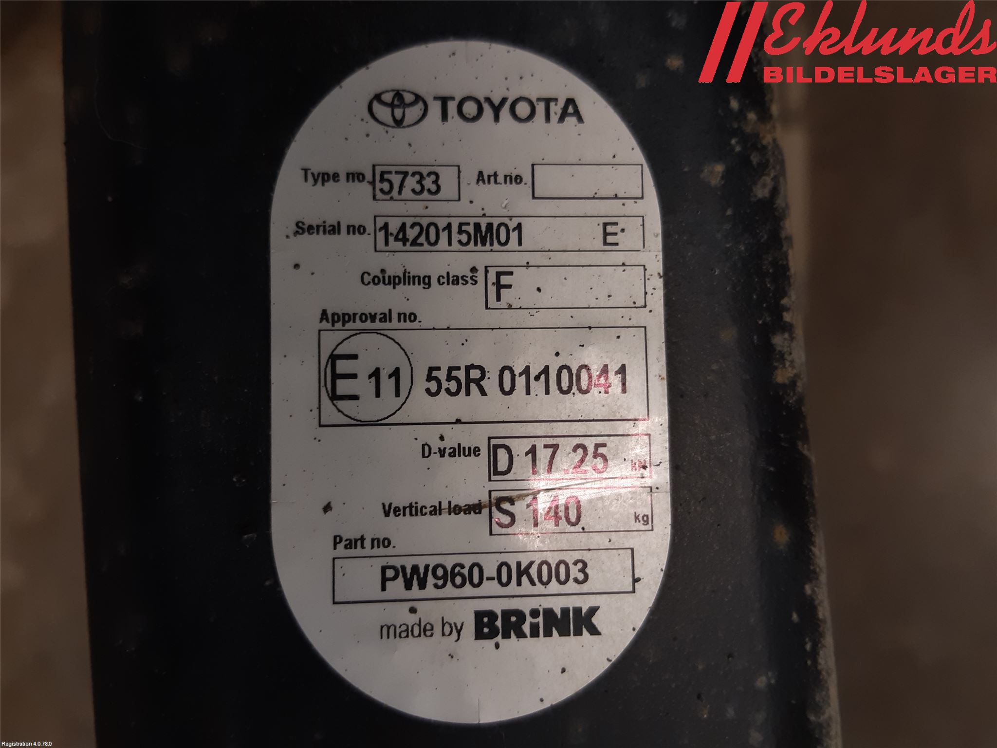 Toyota HILUX 16- Dragkrok