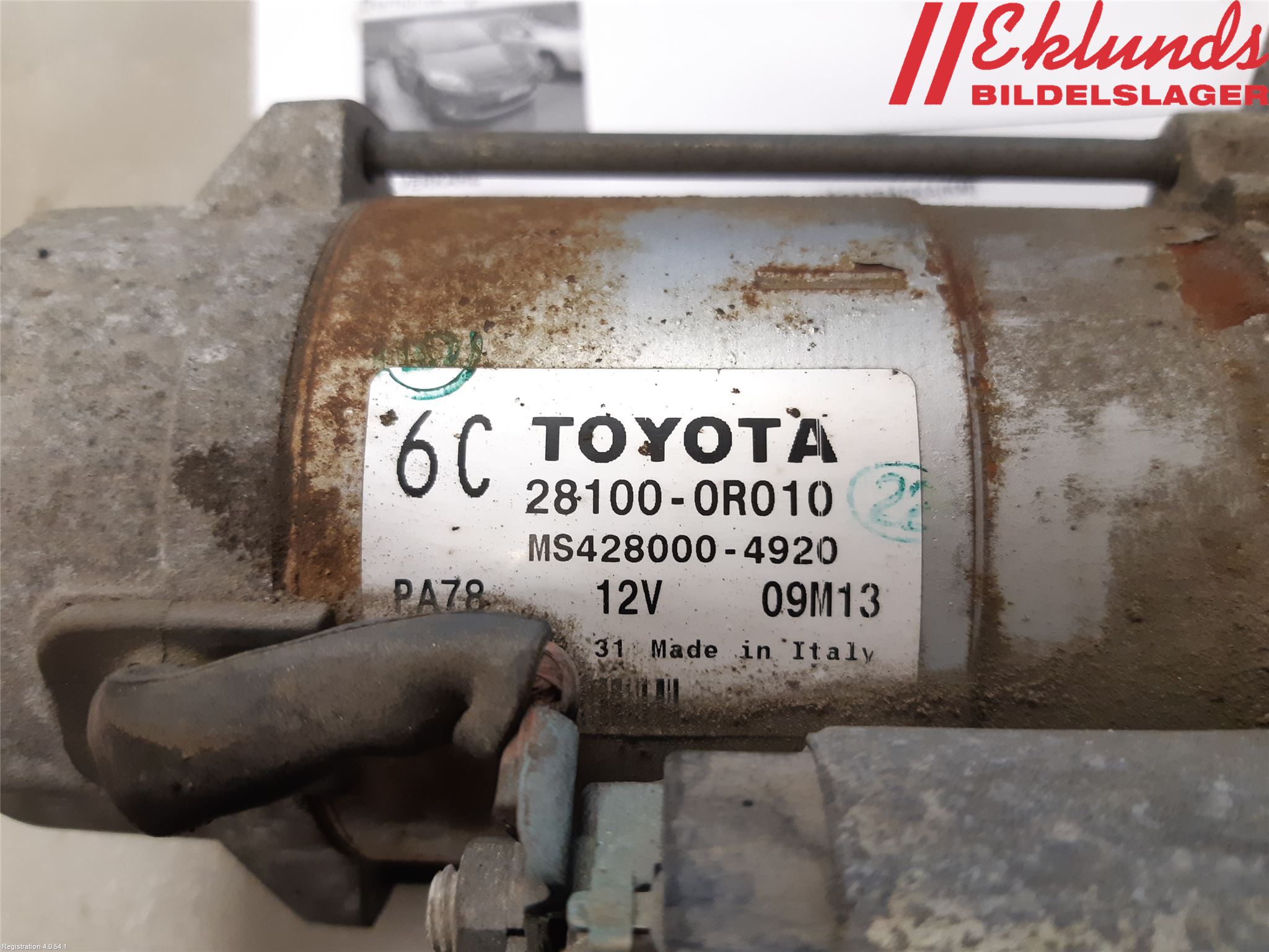 Toyota AURIS 10-12 Startmotor Diesel