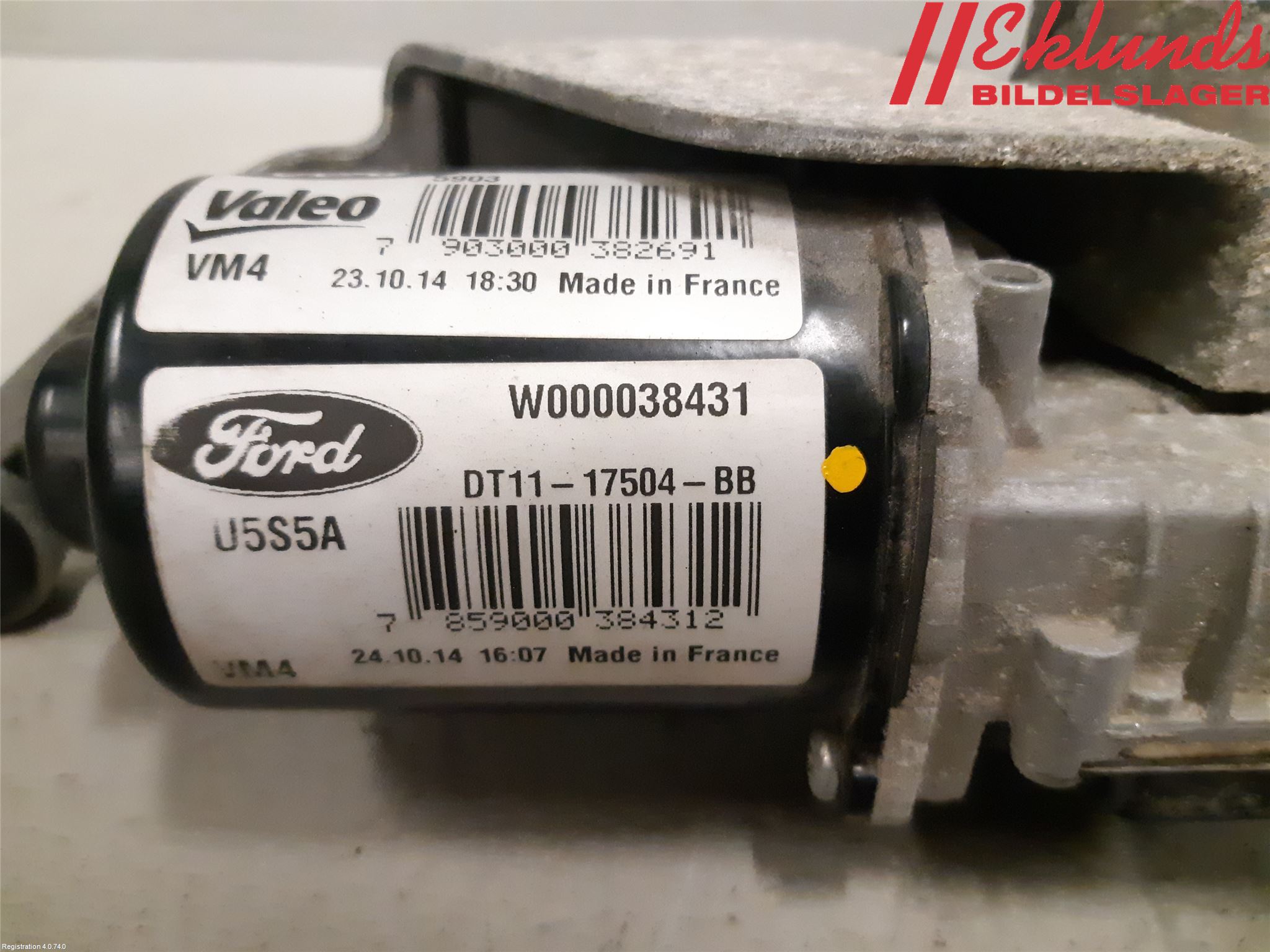 Ford TRANSIT/TOURNEO CONNECT 13-22 Torkarmotor Vindruta