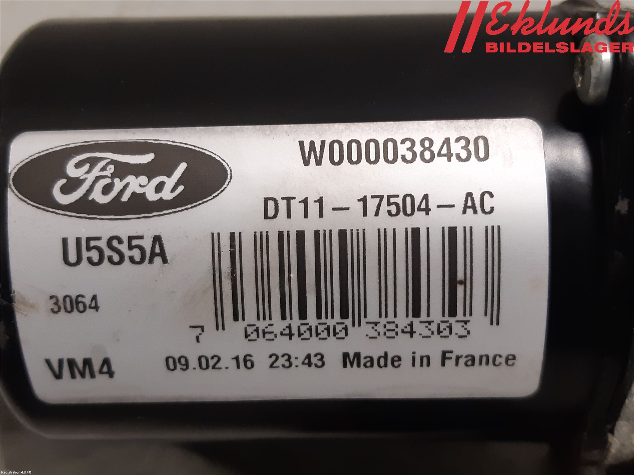 Ford TRANSIT/TOURNEO CONNECT 13-22 Torkarmotor Vindruta
