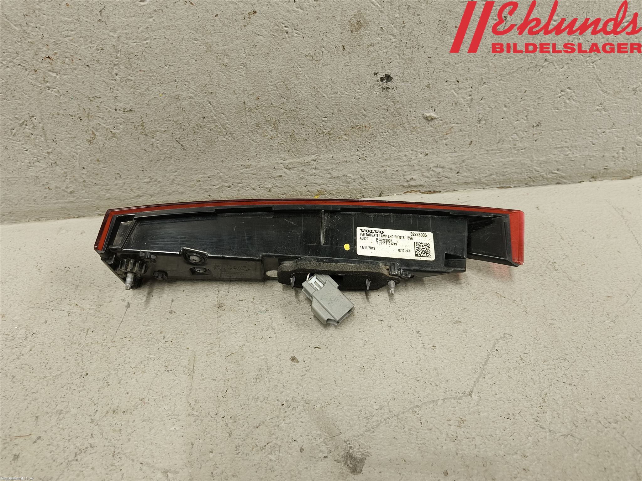 Volvo V60 19- Bakljus Lucka Hö