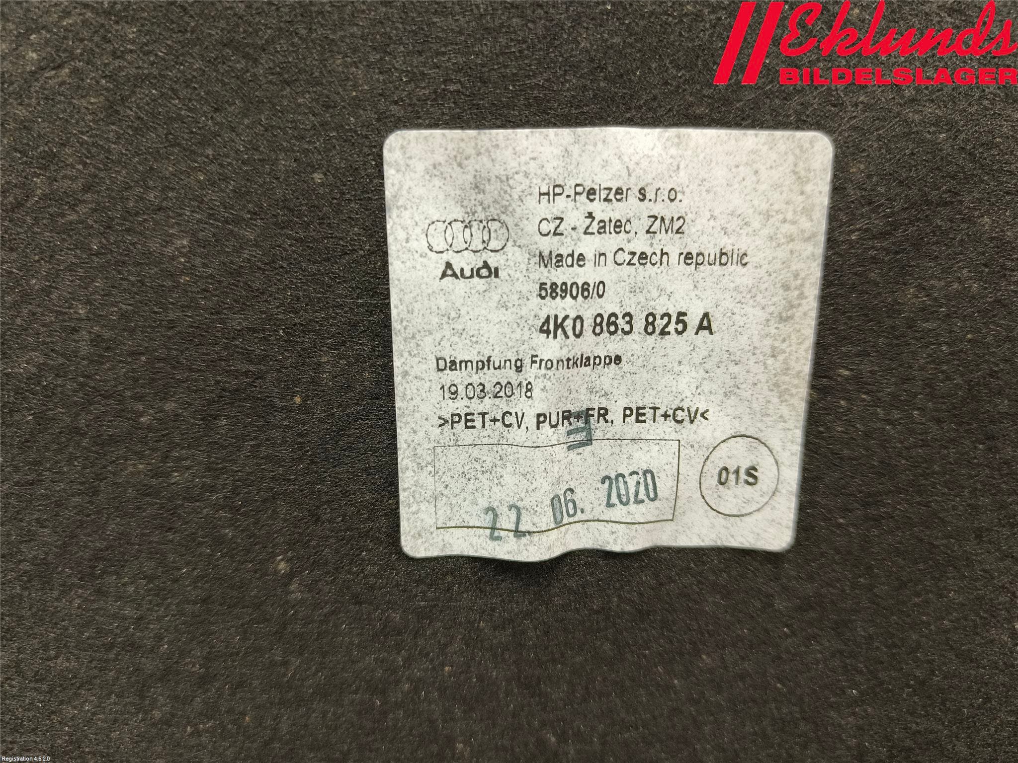 Audi A6 F2/C8 19- Huvisolering