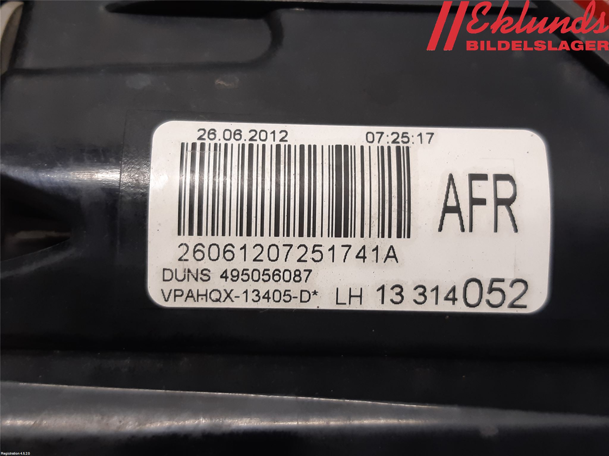 Opel ASTRA J 10-15 Bakljus Vänster