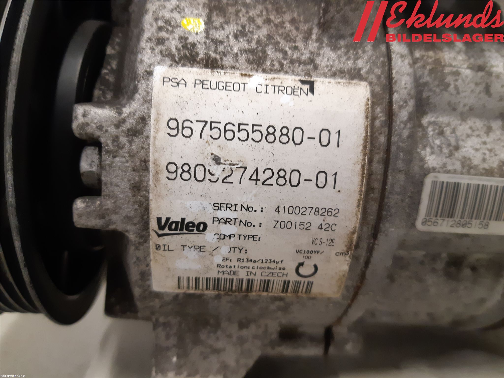 Peugeot 308 14-21 Ac Kompressor