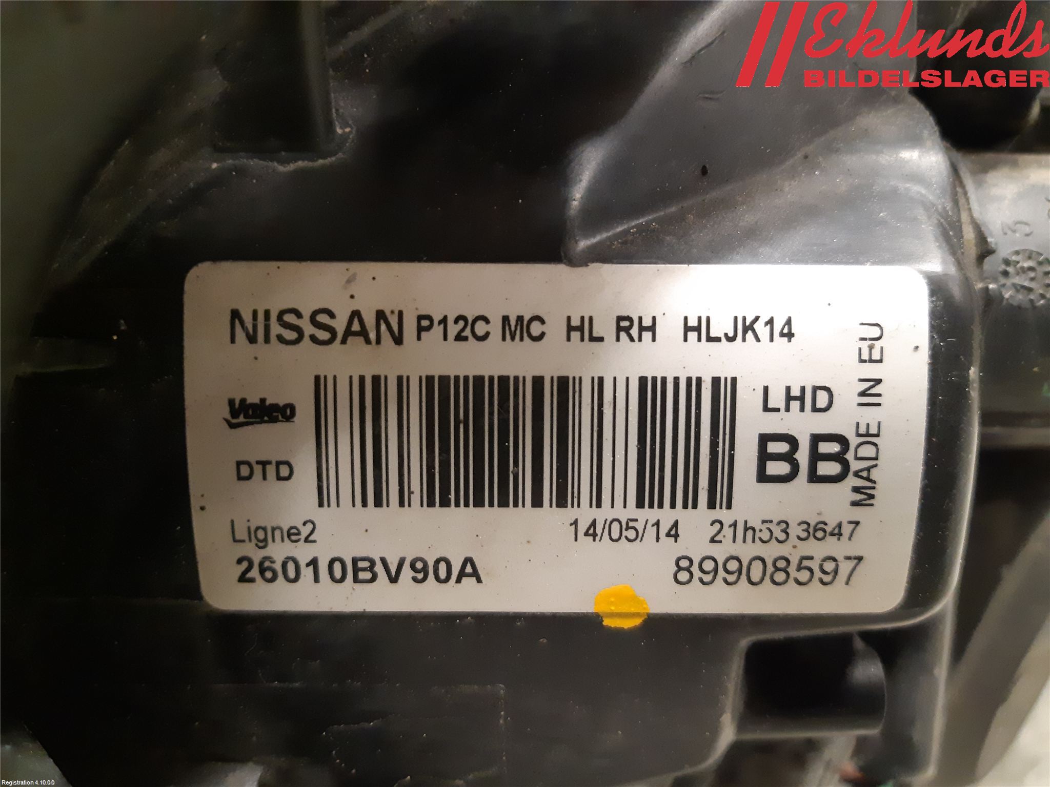 Nissan JUKE 14-19 Strålkastare Höger