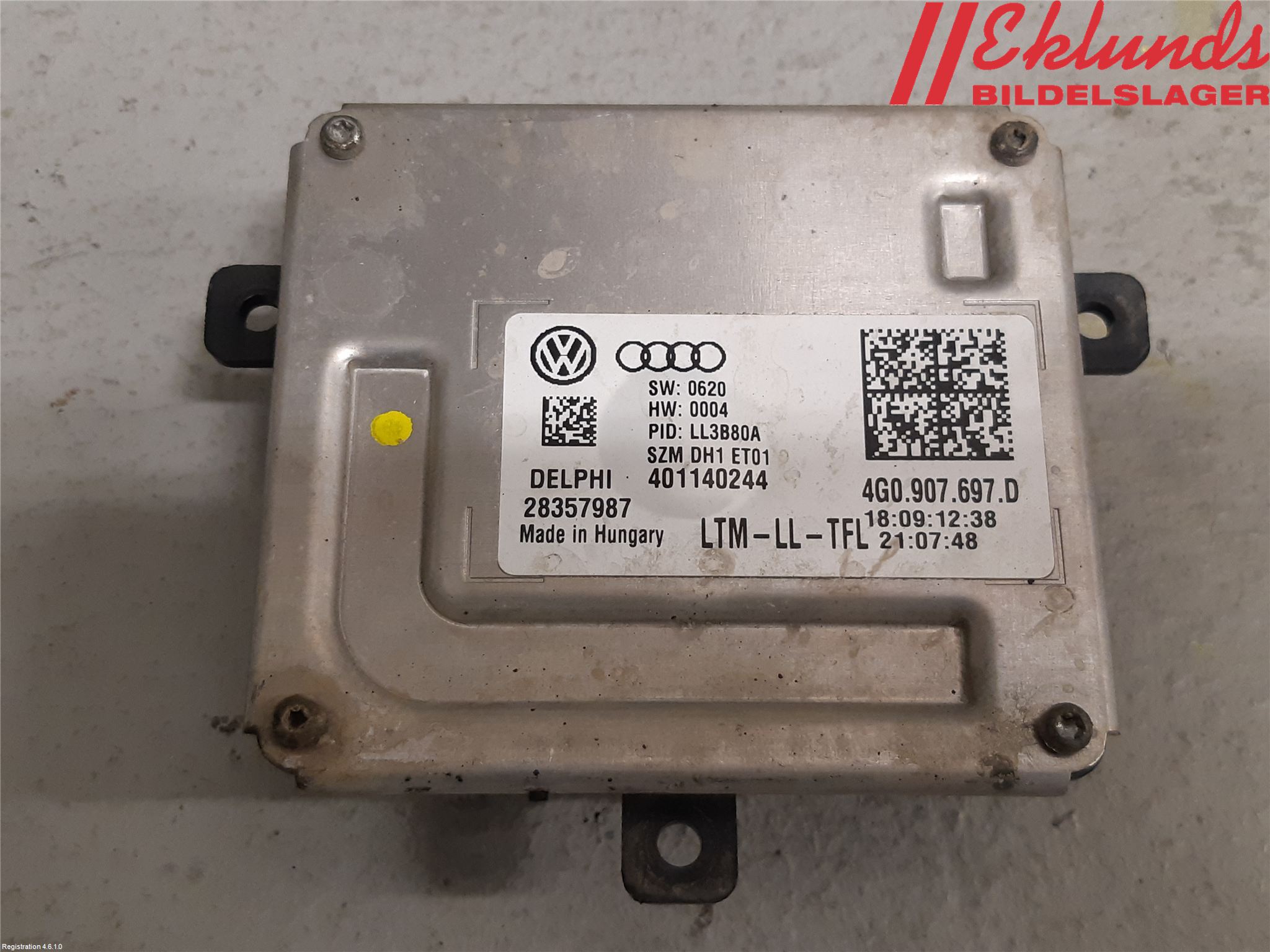 Audi A4 ALLROAD 09-16 Styrenhet Strålkastare