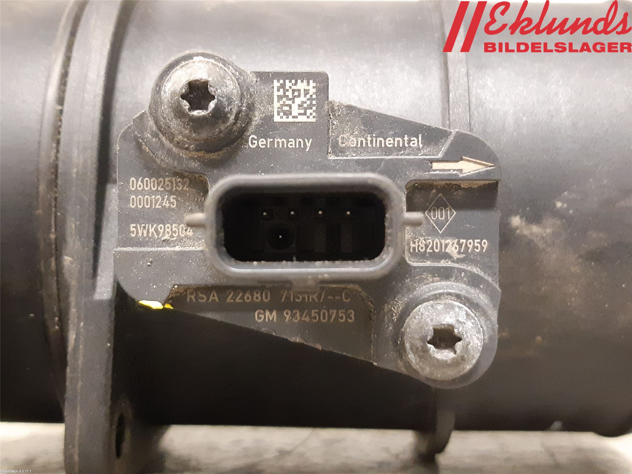 Renault MASTER III 15-20 Injluftmassamätare